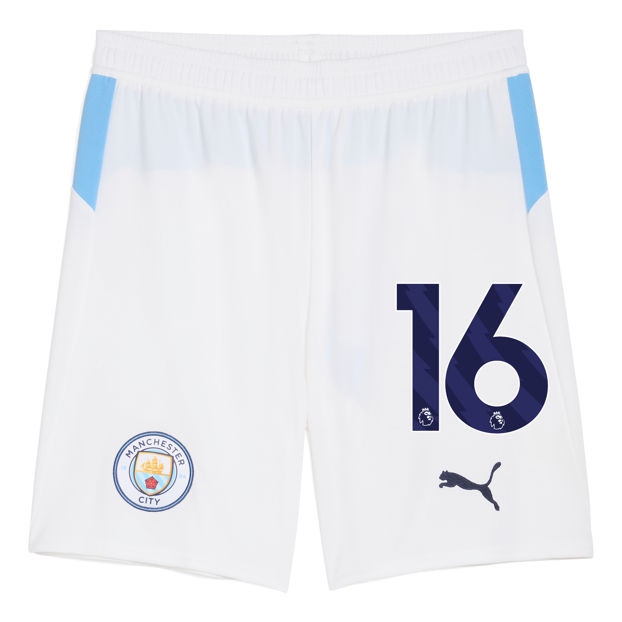Manchester City manchester city football shorts white 202526 with 16 Collection - ManchesterCitystore.com