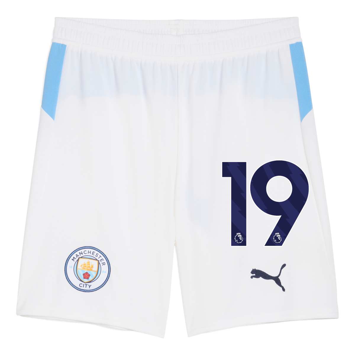 Manchester City manchester city football shorts white 202526 with 19 Collection - ManchesterCitystore.com