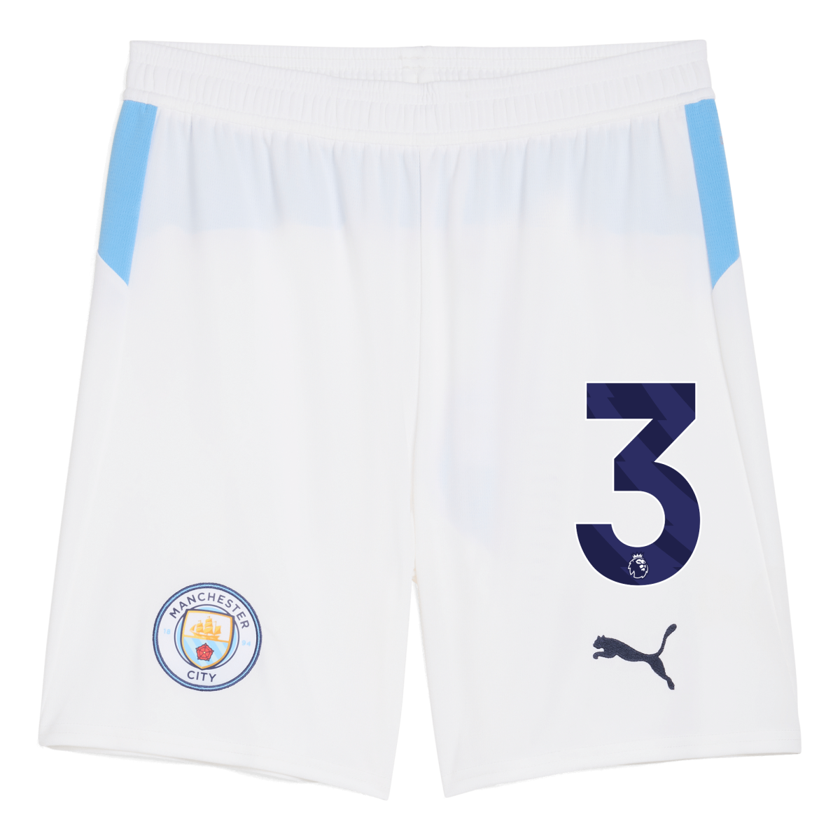 Manchester City manchester city football shorts white 202526 with 3 Collection - ManchesterCitystore.com