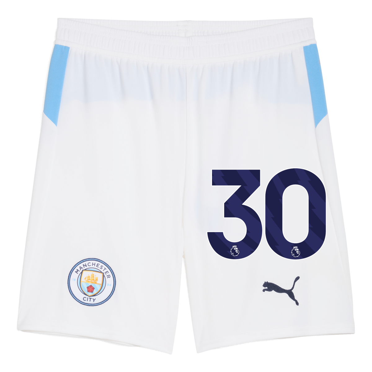 Manchester City manchester city football shorts white 202526 with 30 Collection - ManchesterCitystore.com