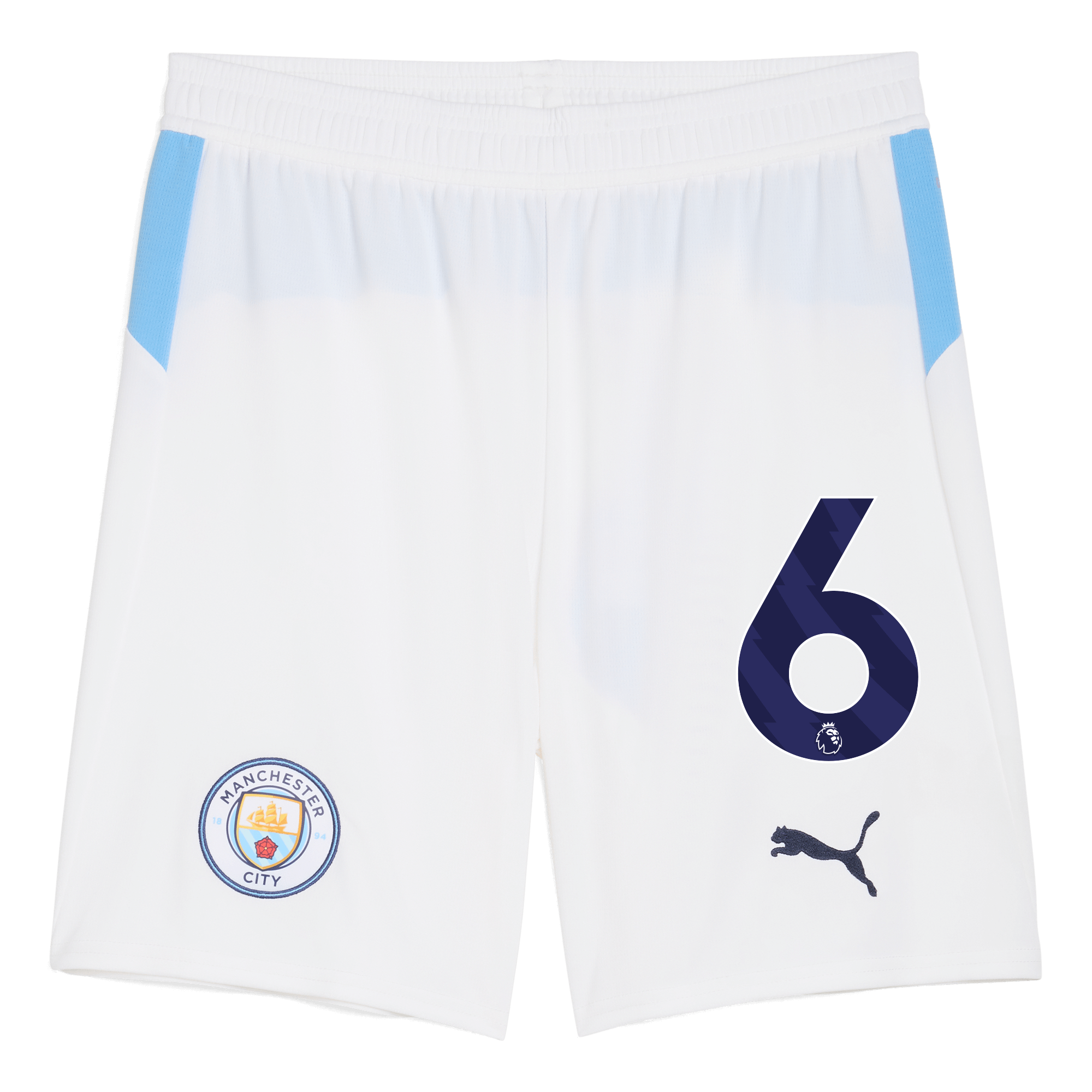 Manchester City manchester city football shorts white 202526 with 6 Collection - ManchesterCitystore.com