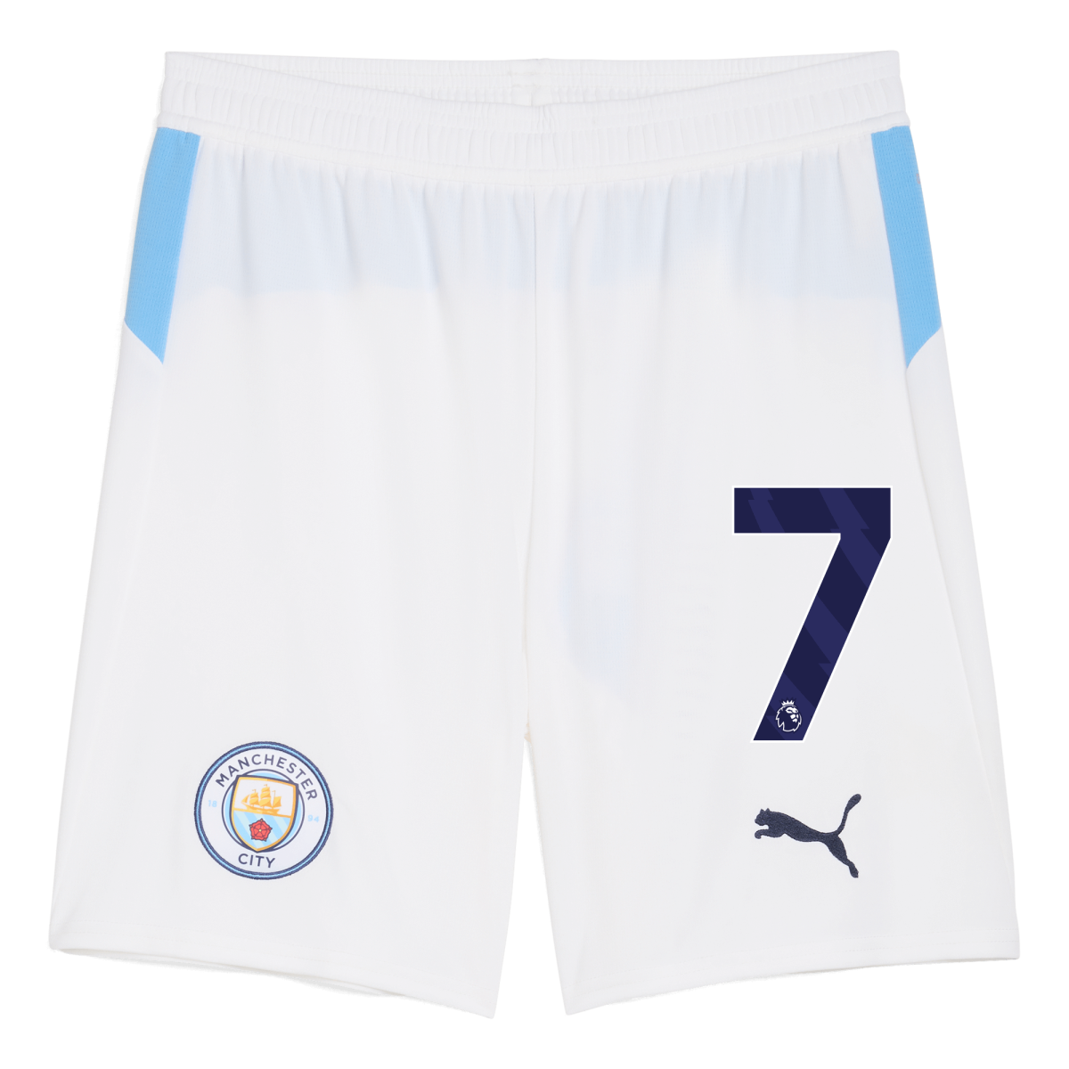 Manchester City manchester city football shorts white 202526 with 7 Collection - ManchesterCitystore.com