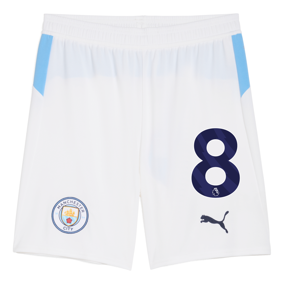 Manchester City manchester city football shorts white 202526 with 8 Collection - ManchesterCitystore.com
