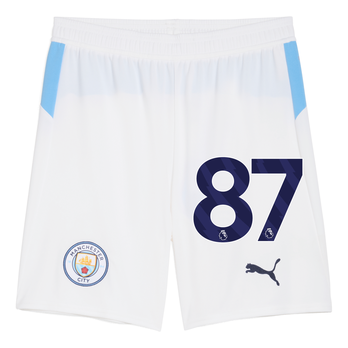 Manchester City manchester city football shorts white 202526 with 87 Collection - ManchesterCitystore.com