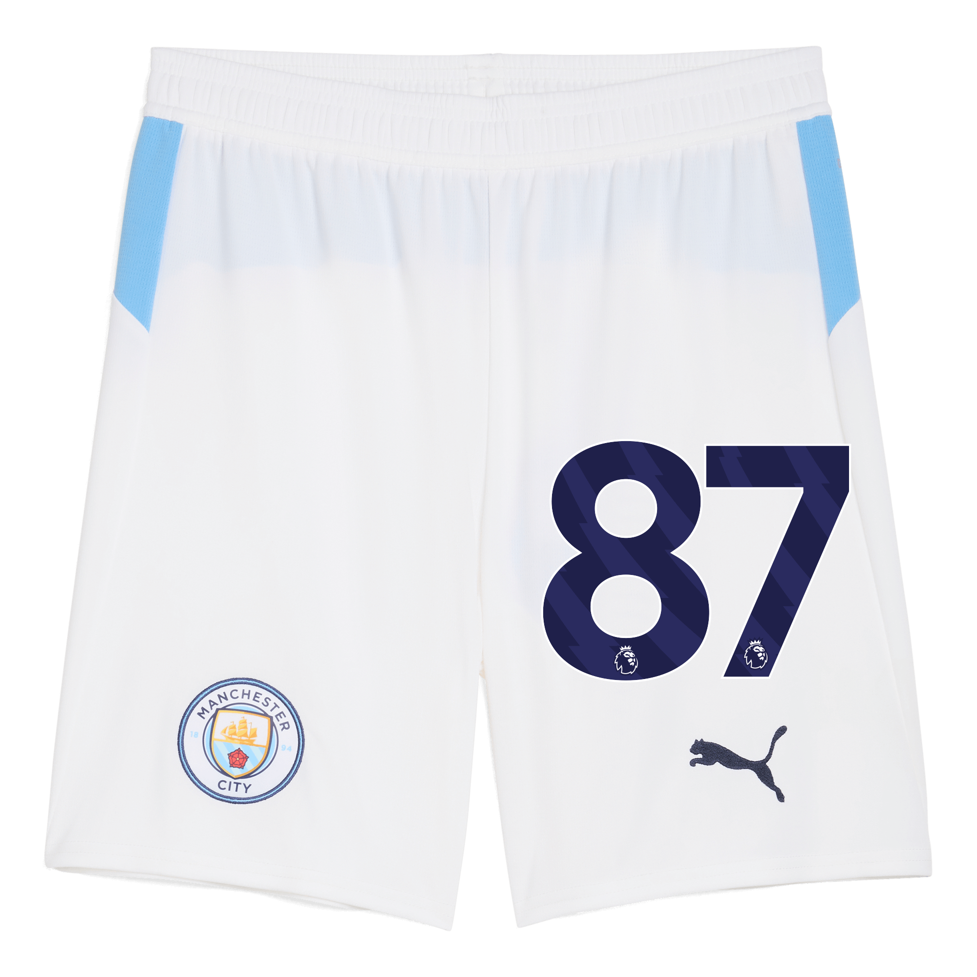 Manchester City manchester city football shorts white 202526 with 87 Collection - ManchesterCitystore.com