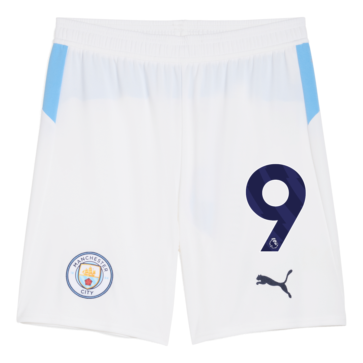 Manchester City manchester city football shorts white 202526 with 9 Collection - ManchesterCitystore.com