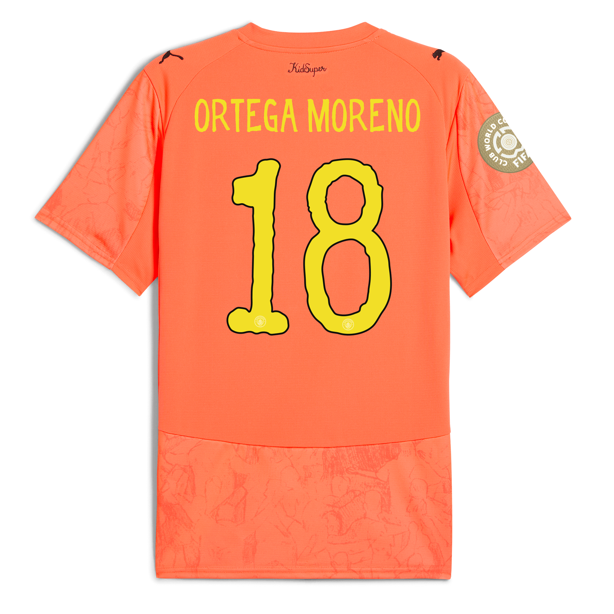 Manchester City manchester city gk kidsuper club world cup jersey orange 202526 with ortega moreno 18 printing Collection - ManchesterCitystore.com