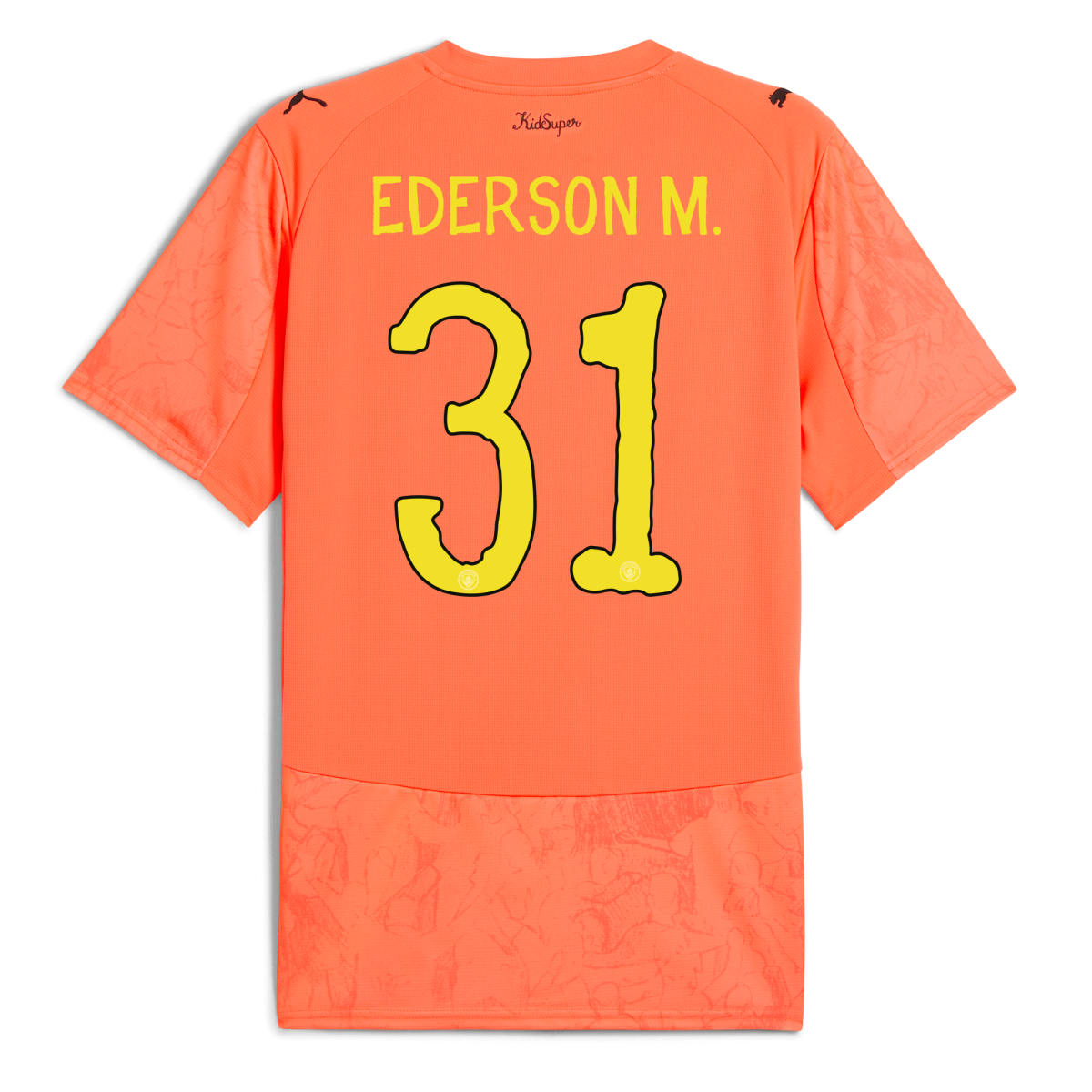 Manchester City manchester city gk kidsuper jersey orange 202526 with ederson m. 31 printing Collection - ManchesterCitystore.com