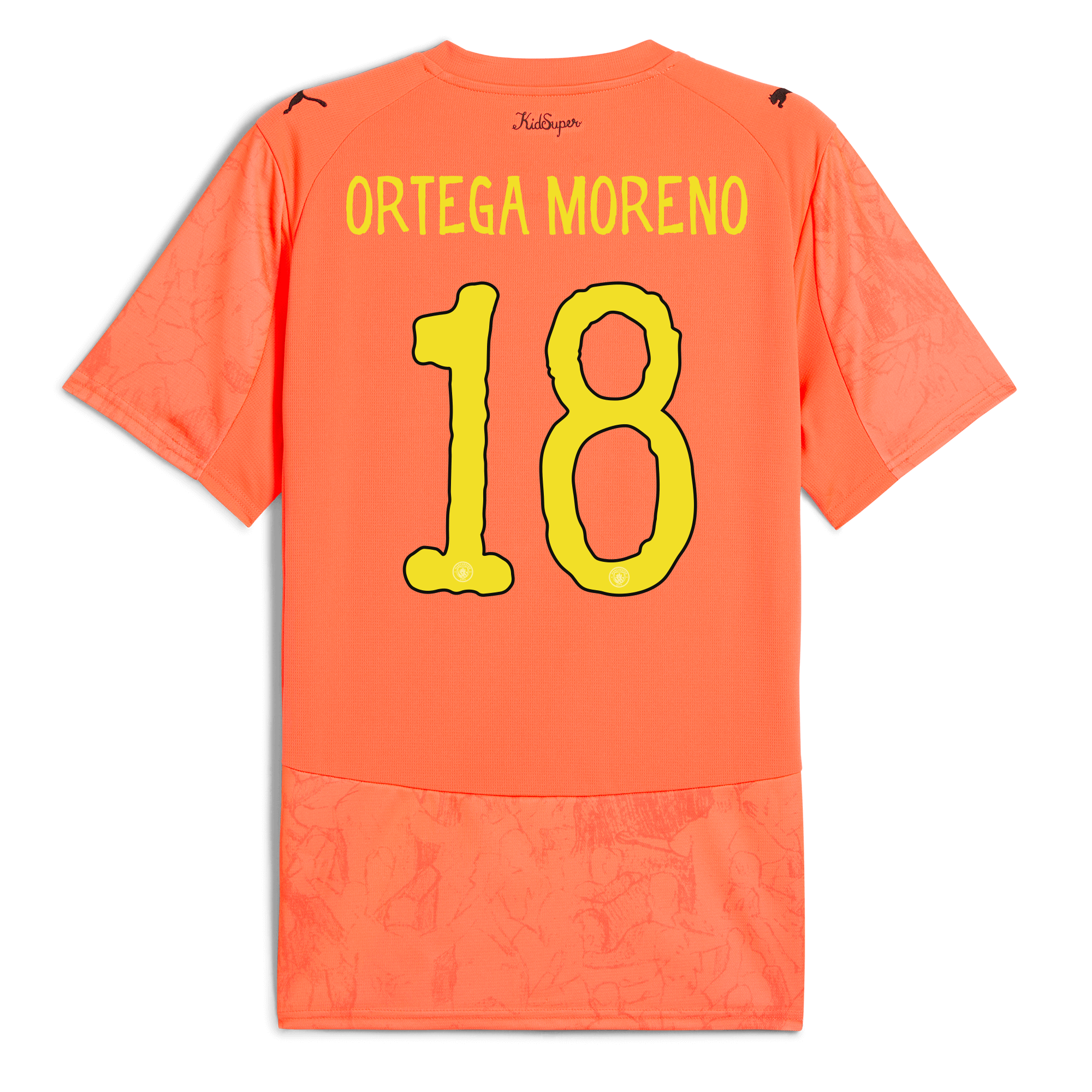 Manchester City manchester city gk kidsuper jersey orange 202526 with ortega moreno 18 printing Collection - ManchesterCitystore.com
