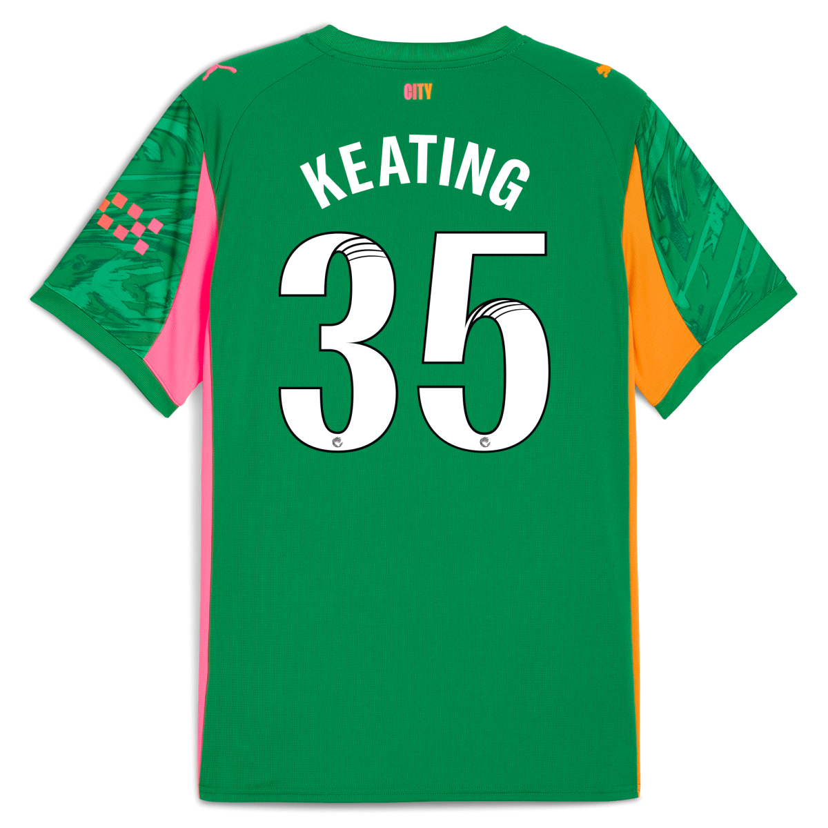 Manchester City manchester city goalkeeper jersey green 202526 with keating 35 printing Collection - ManchesterCitystore.com