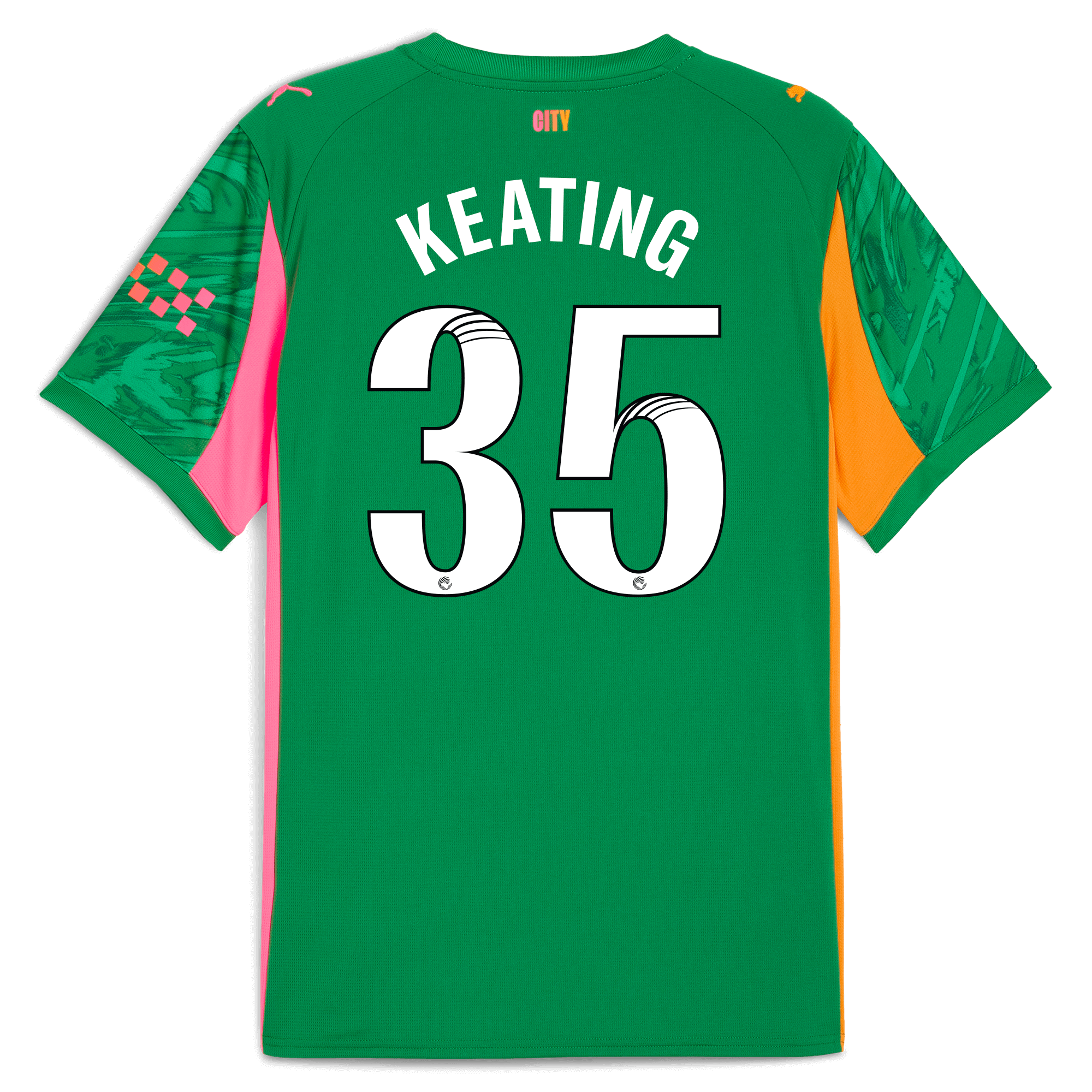 Manchester City manchester city goalkeeper jersey green 202526 with keating 35 printing Collection - ManchesterCitystore.com