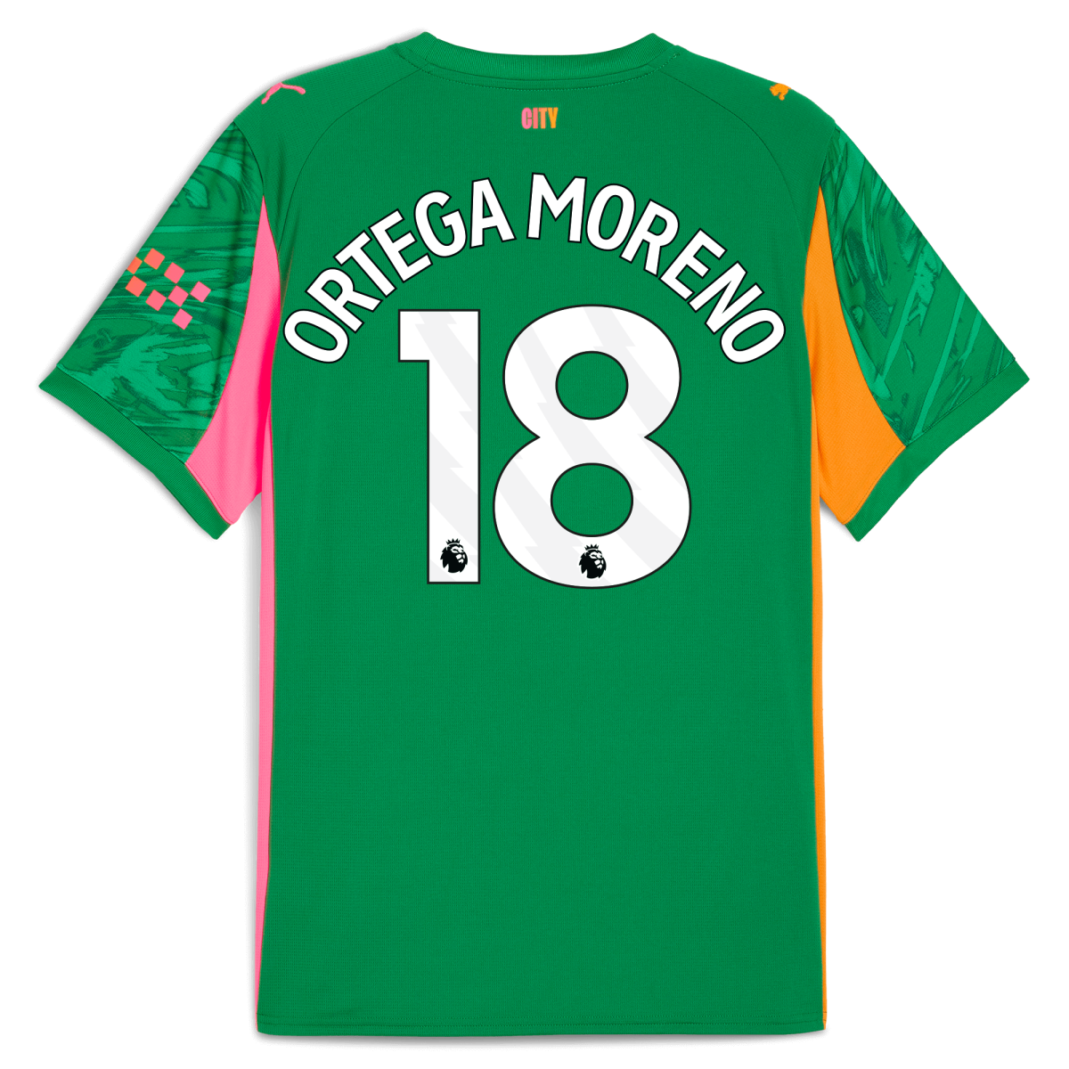 Manchester City manchester city goalkeeper jersey green 202526 with ortega moreno 18 printing Collection - ManchesterCitystore.com