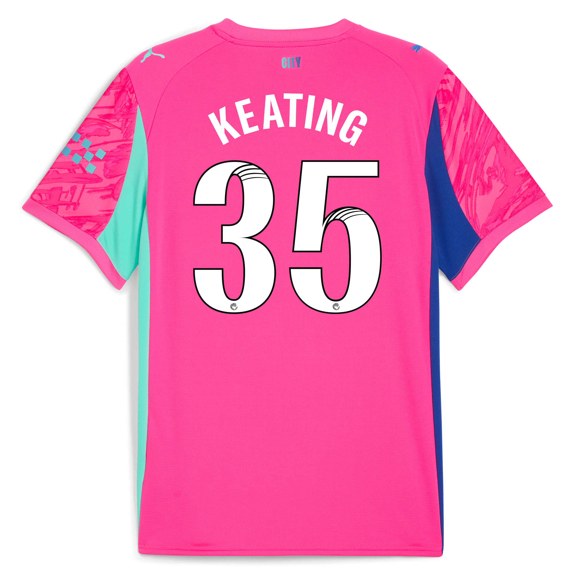 Manchester City manchester city goalkeeper jersey pink 202526 with keating 35 printing Collection - ManchesterCitystore.com