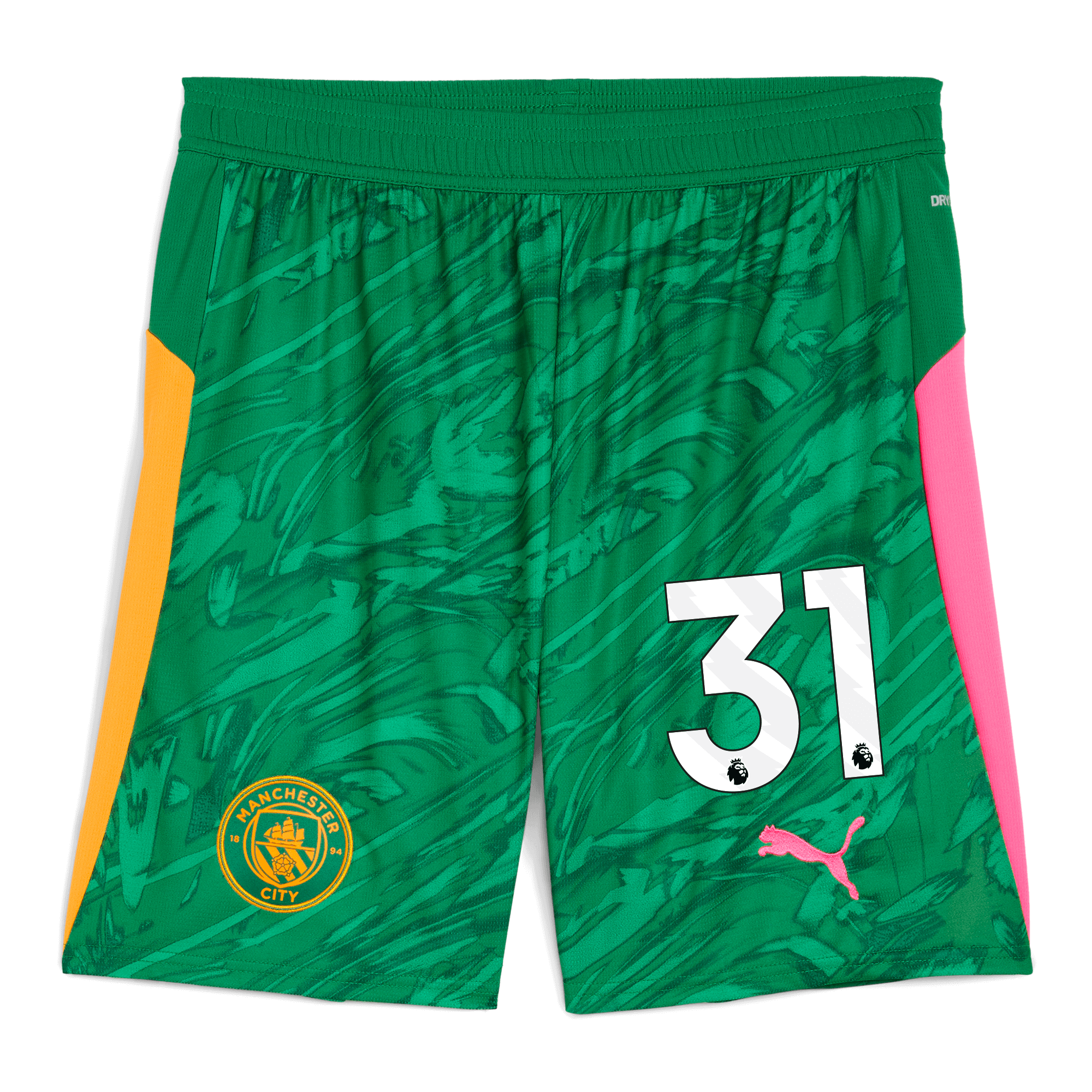 Manchester City manchester city goalkeeper shorts green 202526 with 31 Collection - ManchesterCitystore.com