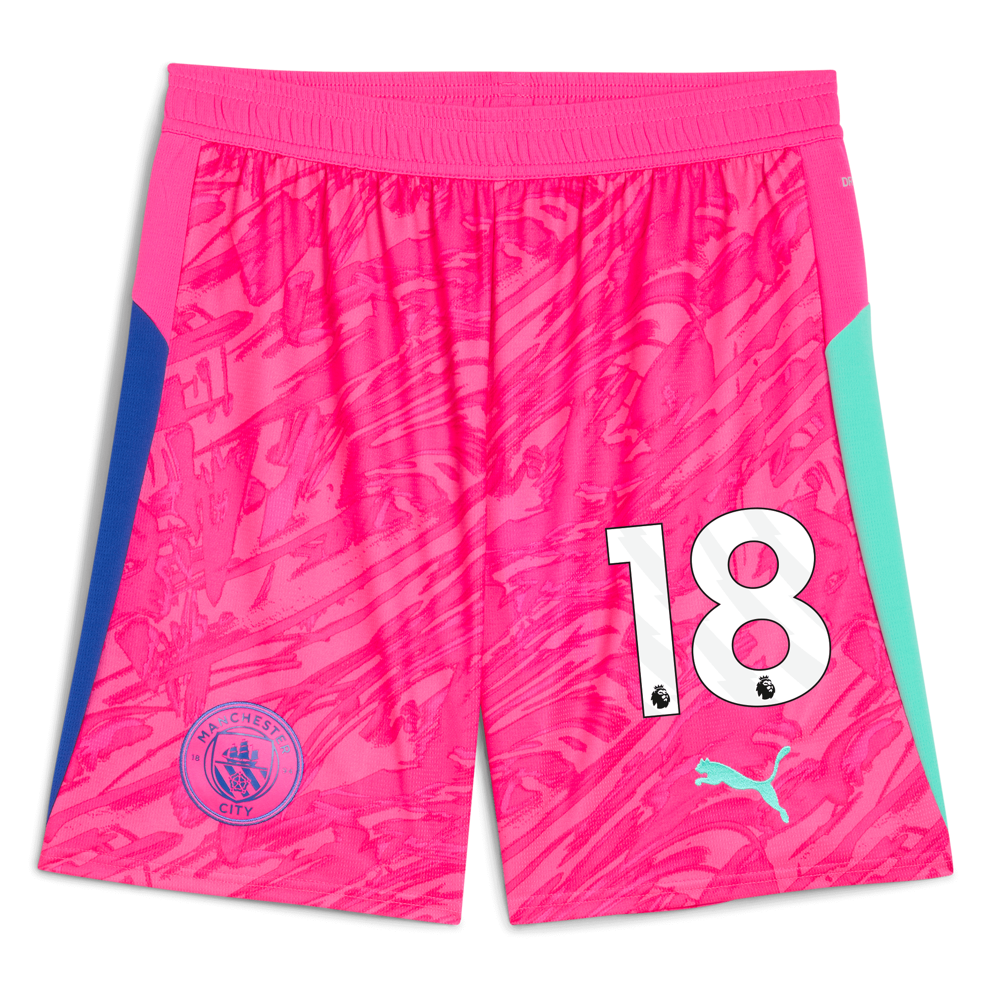 Manchester City manchester city goalkeeper shorts pink 202526 with 18 Collection - ManchesterCitystore.com