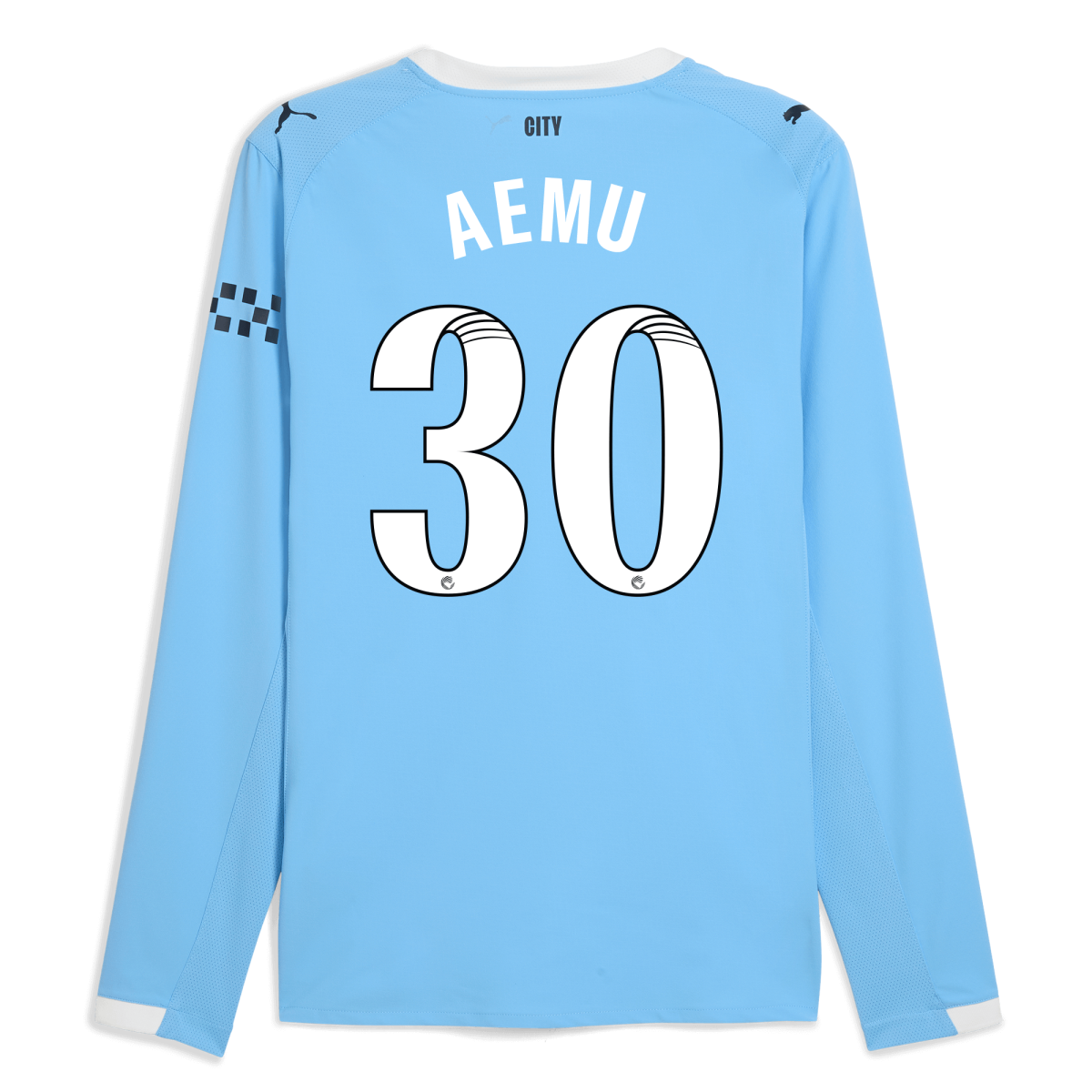 Manchester City manchester city home authentic jersey 202526 long sleeve with aemu 30 printing Collection - ManchesterCitystore.com