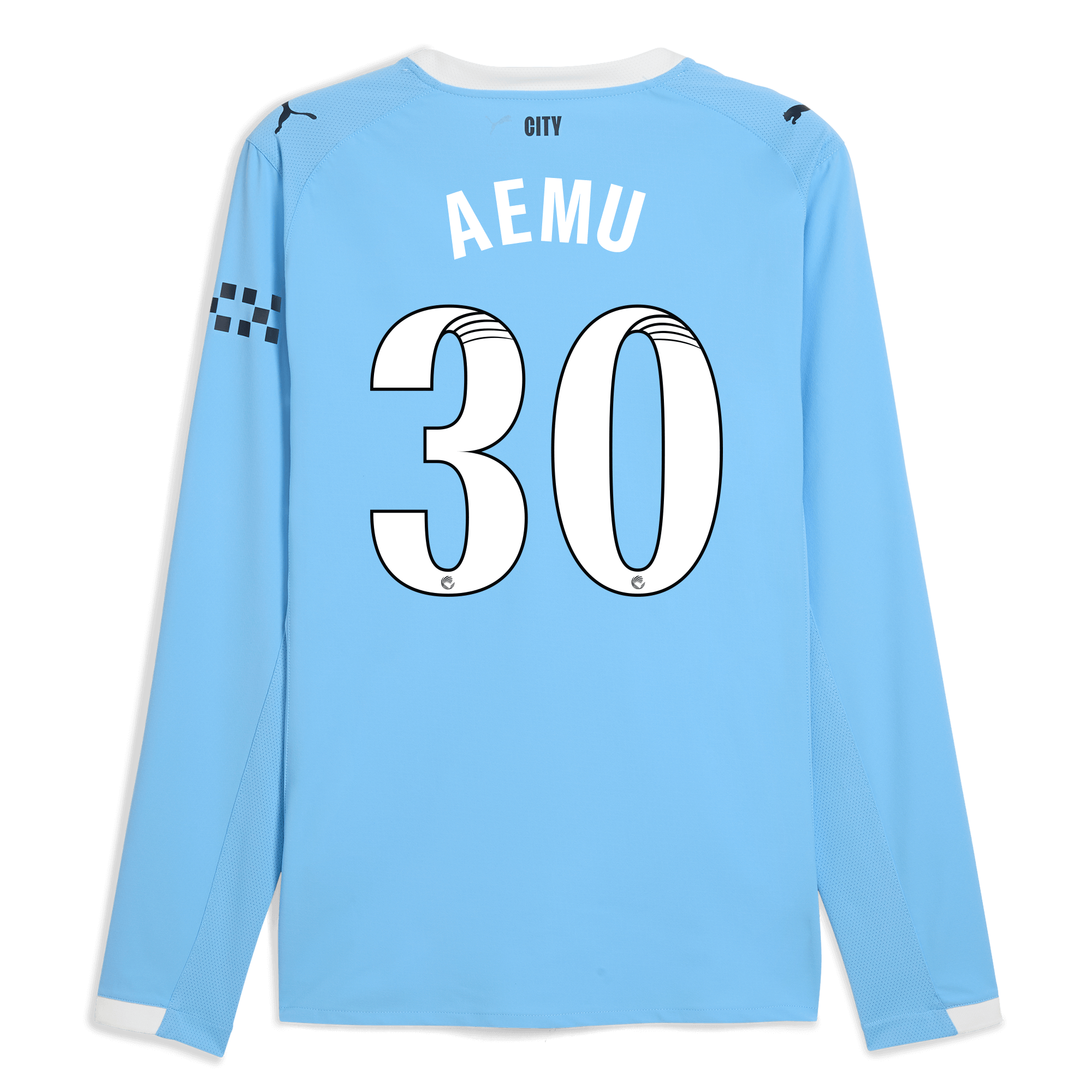 Manchester City manchester city home authentic jersey 202526 long sleeve with aemu 30 printing Collection - ManchesterCitystore.com