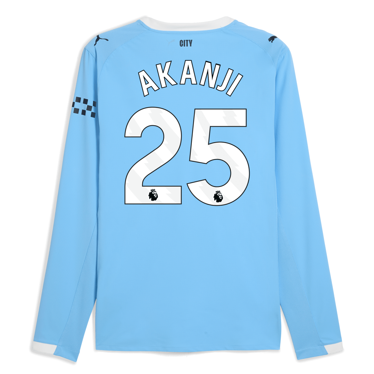 Manchester City manchester city home authentic jersey 202526 long sleeve with akanji 25 printing Collection - ManchesterCitystore.com