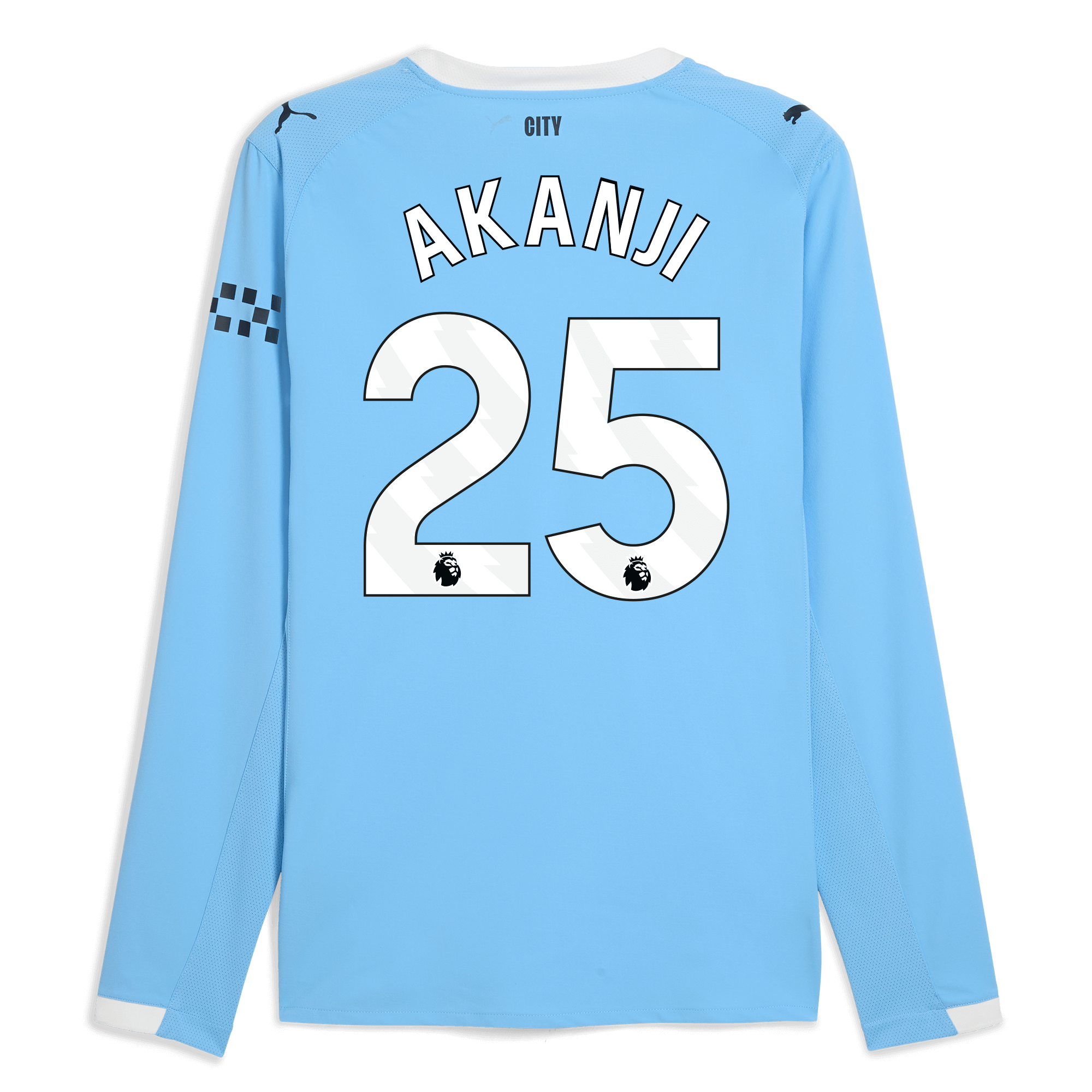 Manchester City manchester city home authentic jersey 202526 long sleeve with akanji 25 printing Collection - ManchesterCitystore.com