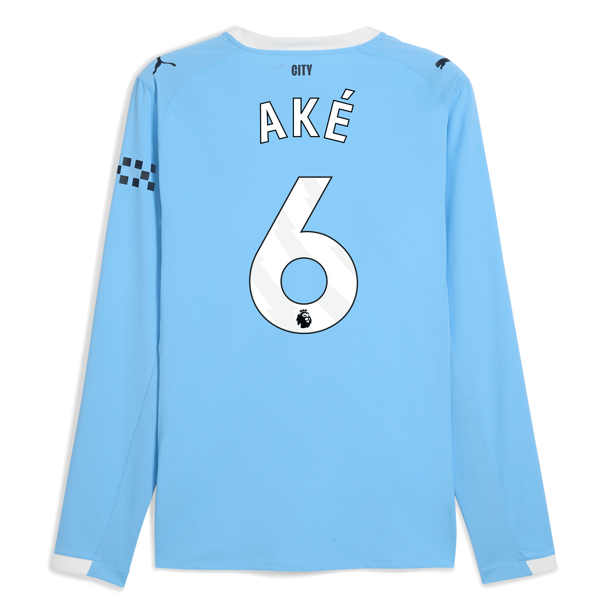 Manchester City manchester city home authentic jersey 202526 long sleeve with ake 6 printing Collection - ManchesterCitystore.com