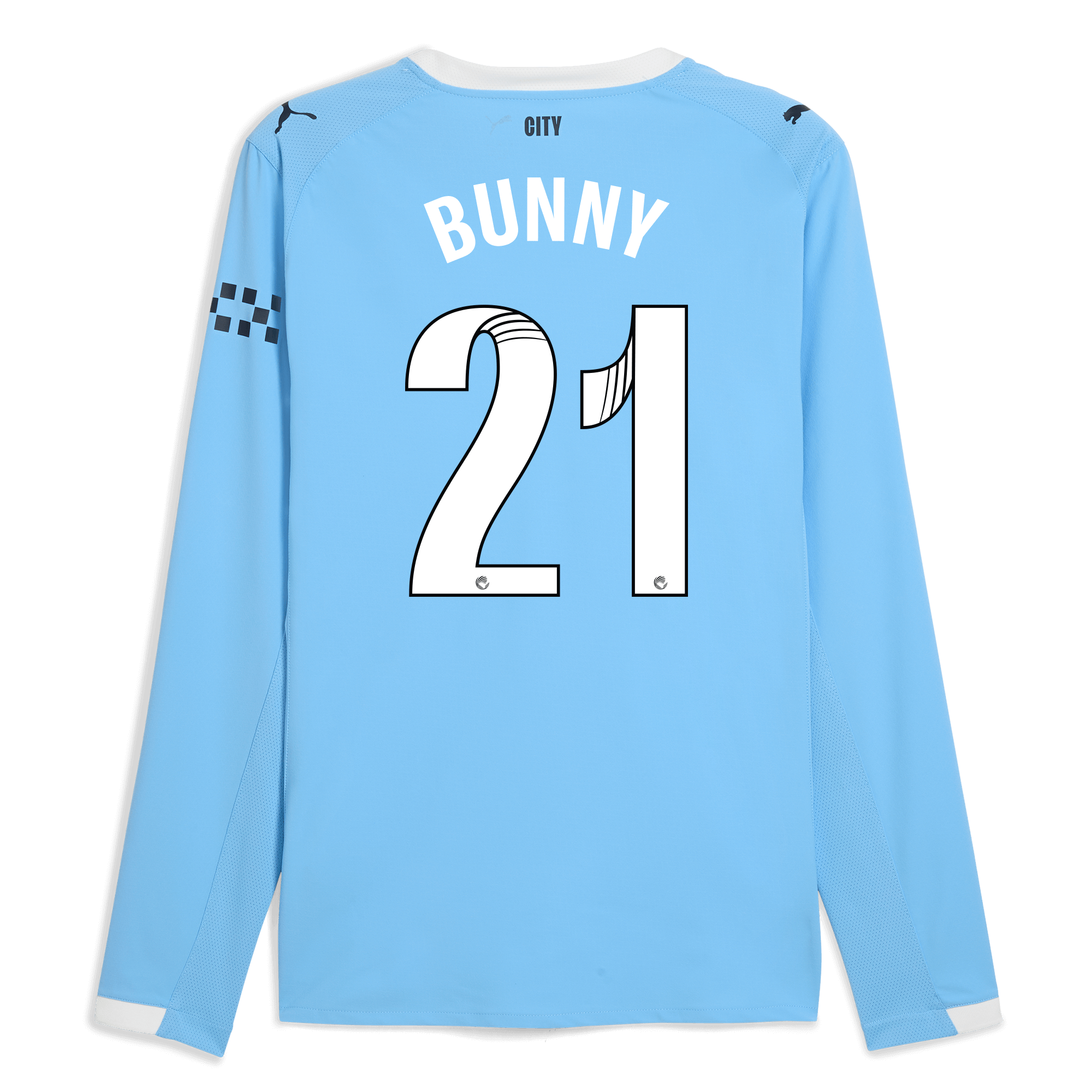 Manchester City manchester city home authentic jersey 202526 long sleeve with bunny 21 printing Collection - ManchesterCitystore.com