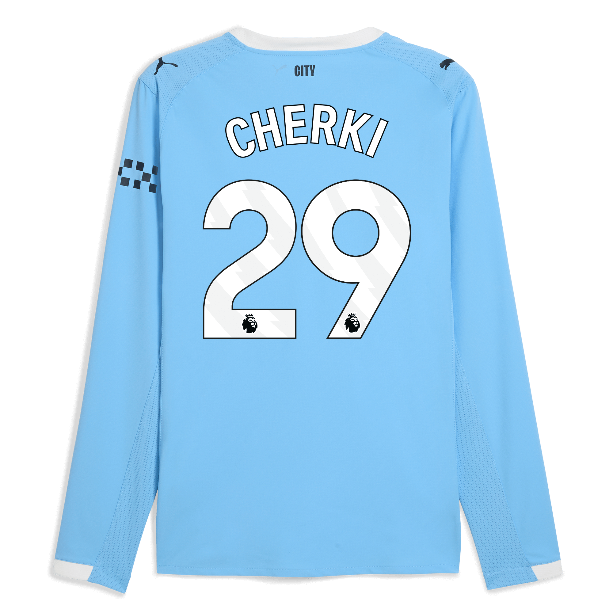 Manchester City manchester city home authentic jersey 202526 long sleeve with cherki 29 printing Collection - ManchesterCitystore.com