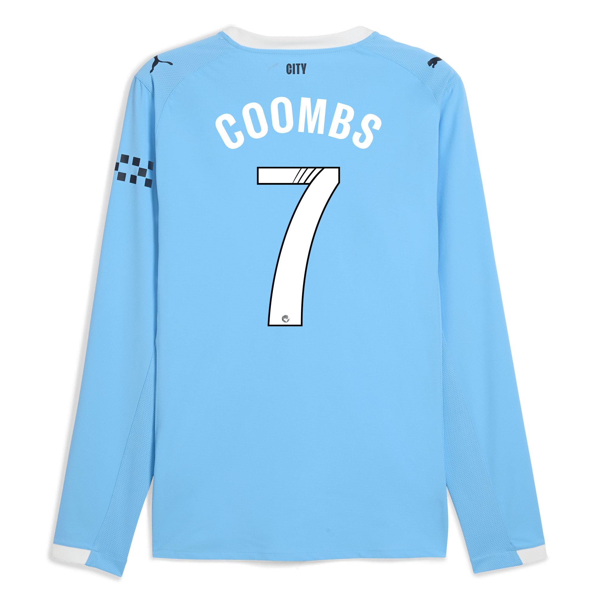 Manchester City manchester city home authentic jersey 202526 long sleeve with coombs 7 printing Collection - ManchesterCitystore.com