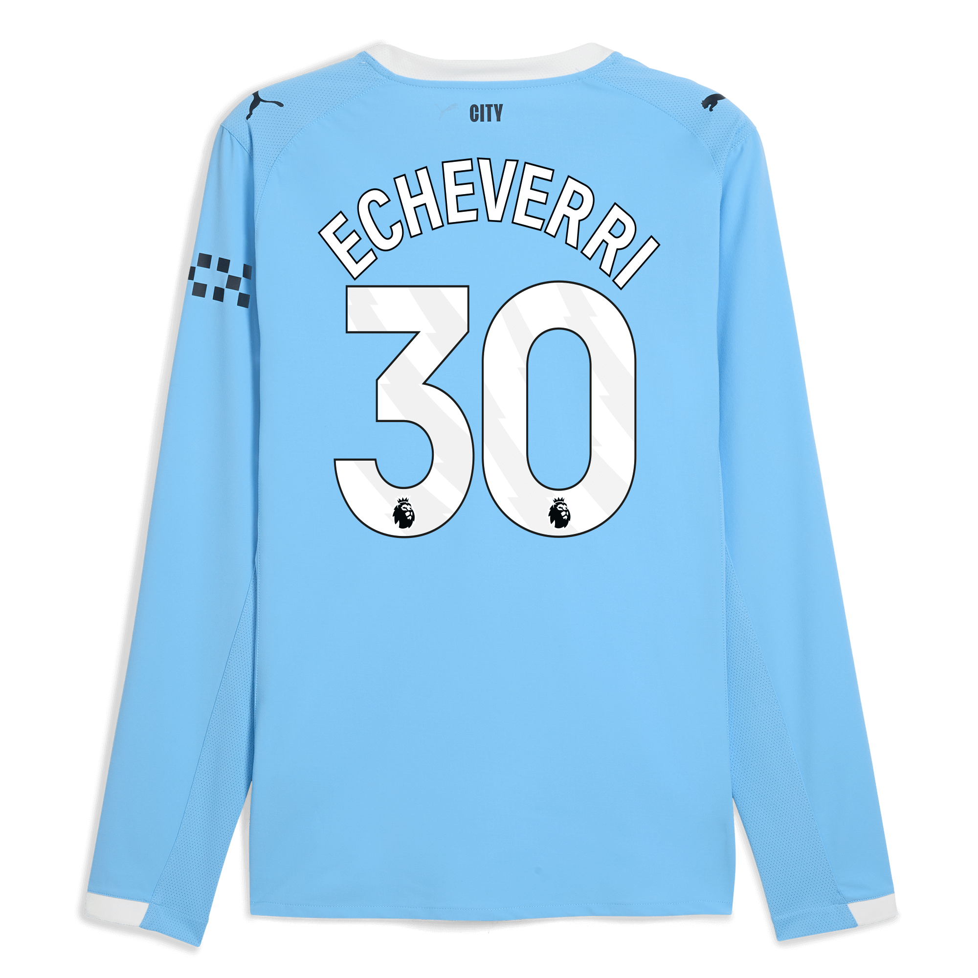 Manchester City manchester city home authentic jersey 202526 long sleeve with echeverri 30 printing Collection - ManchesterCitystore.com