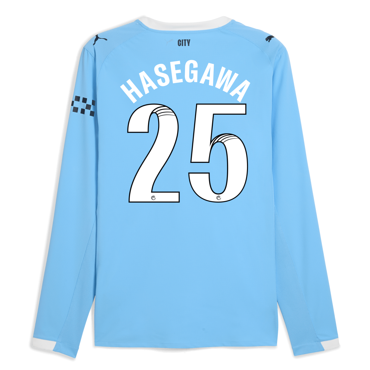 Manchester City manchester city home authentic jersey 202526 long sleeve with hasegawa 25 printing Collection - ManchesterCitystore.com