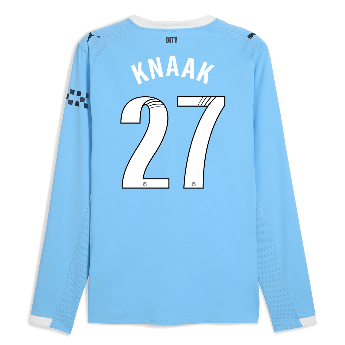 Manchester City manchester city home authentic jersey 202526 long sleeve with knaak 27 printing Collection - ManchesterCitystore.com