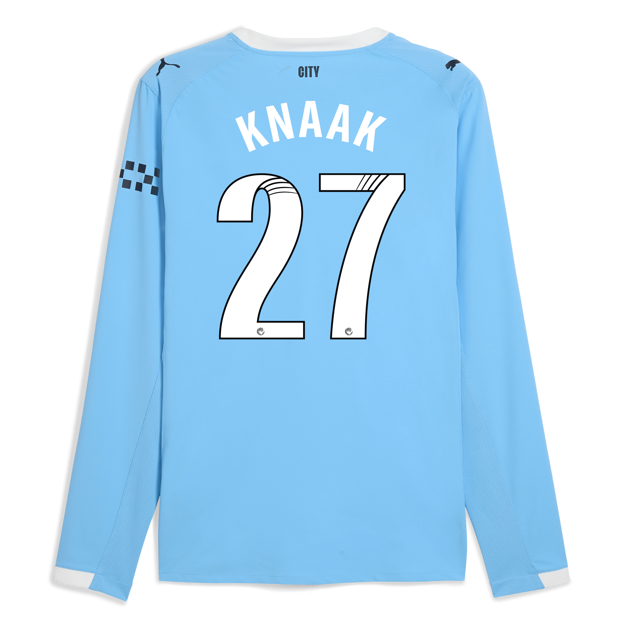 Manchester City manchester city home authentic jersey 202526 long sleeve with knaak 27 printing Collection - ManchesterCitystore.com