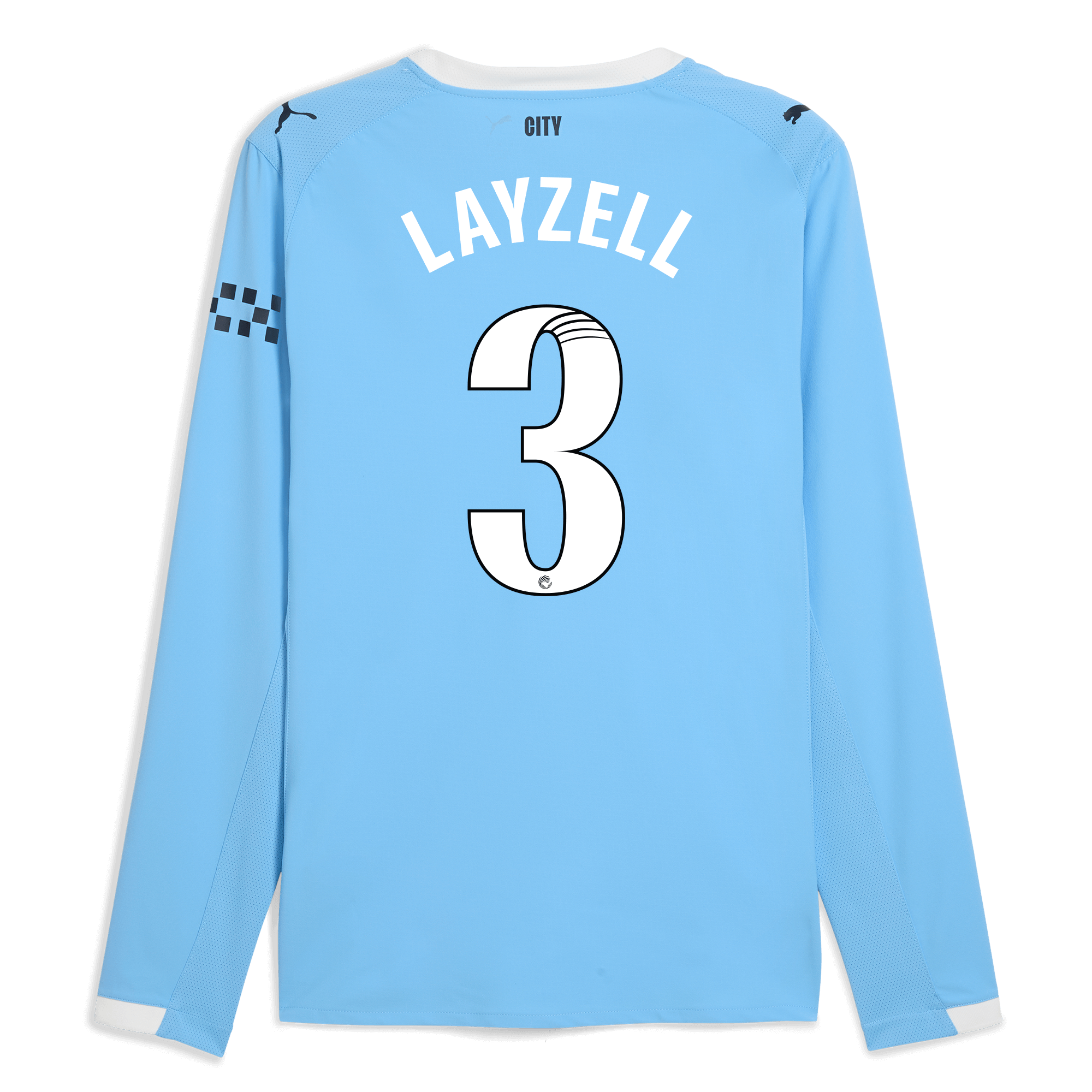 Manchester City manchester city home authentic jersey 202526 long sleeve with layzell 3 printing Collection - ManchesterCitystore.com