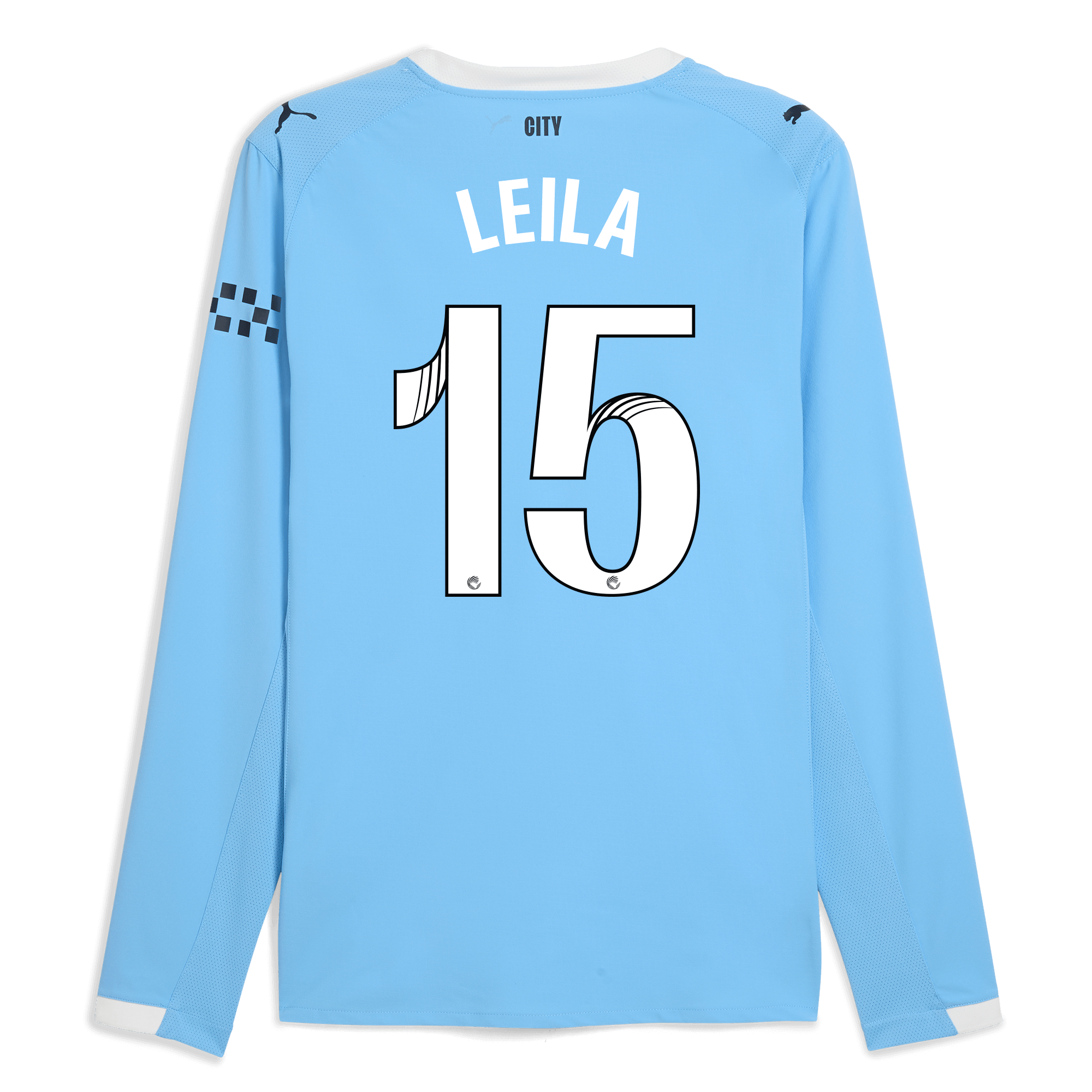 Manchester City manchester city home authentic jersey 202526 long sleeve with leila 15 printing Collection - ManchesterCitystore.com