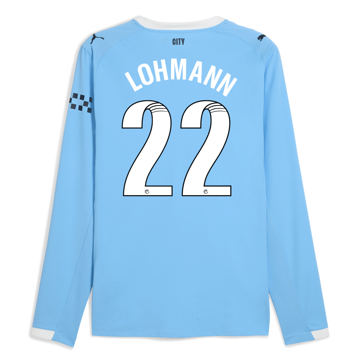 Manchester City manchester city home authentic jersey 202526 long sleeve with lohmann 22 printing Collection - ManchesterCitystore.com