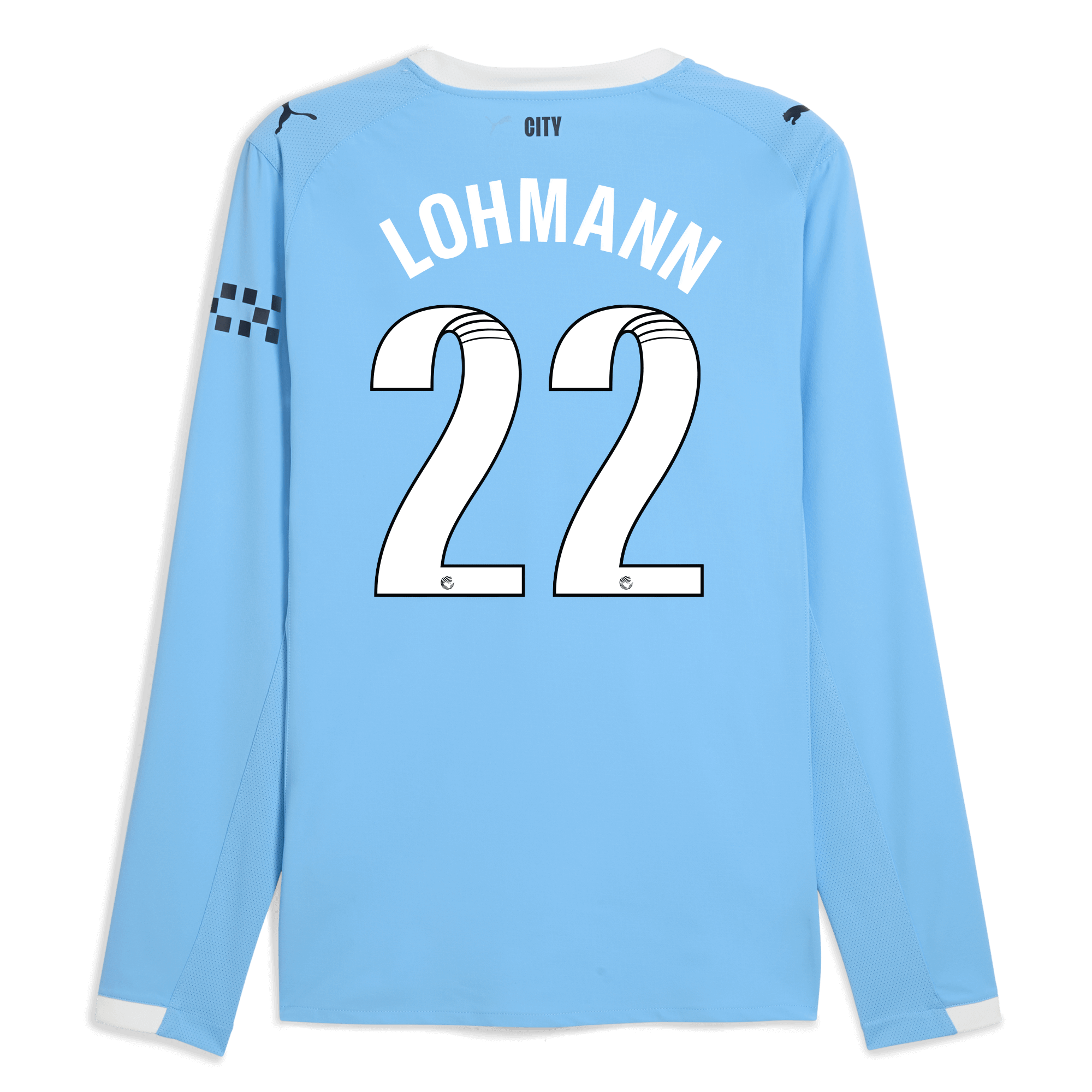 Manchester City manchester city home authentic jersey 202526 long sleeve with lohmann 22 printing Collection - ManchesterCitystore.com