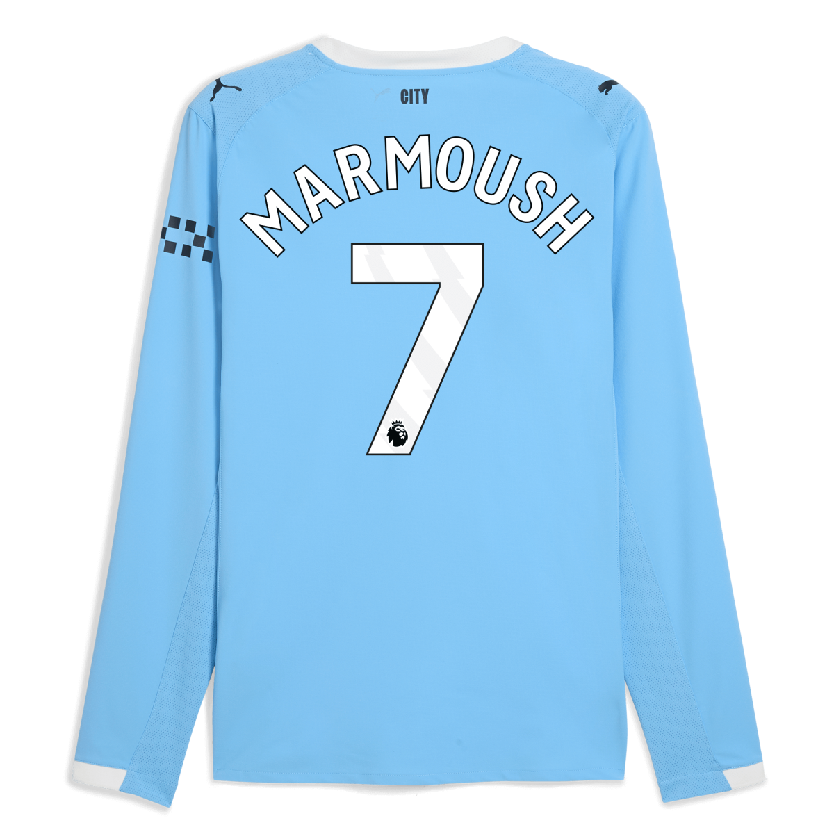 Manchester City manchester city home authentic jersey 202526 long sleeve with marmoush 7 printing Collection - ManchesterCitystore.com