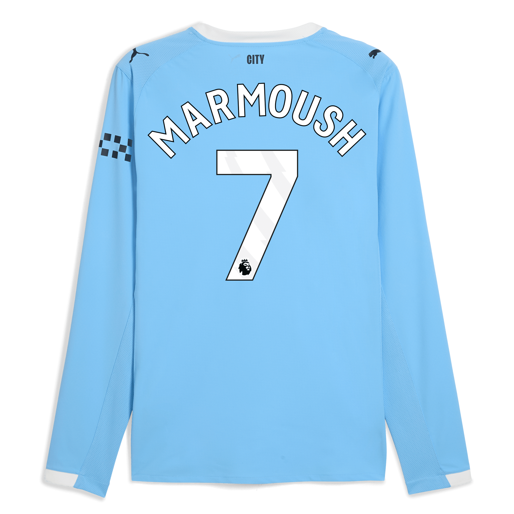 Manchester City manchester city home authentic jersey 202526 long sleeve with marmoush 7 printing Collection - ManchesterCitystore.com