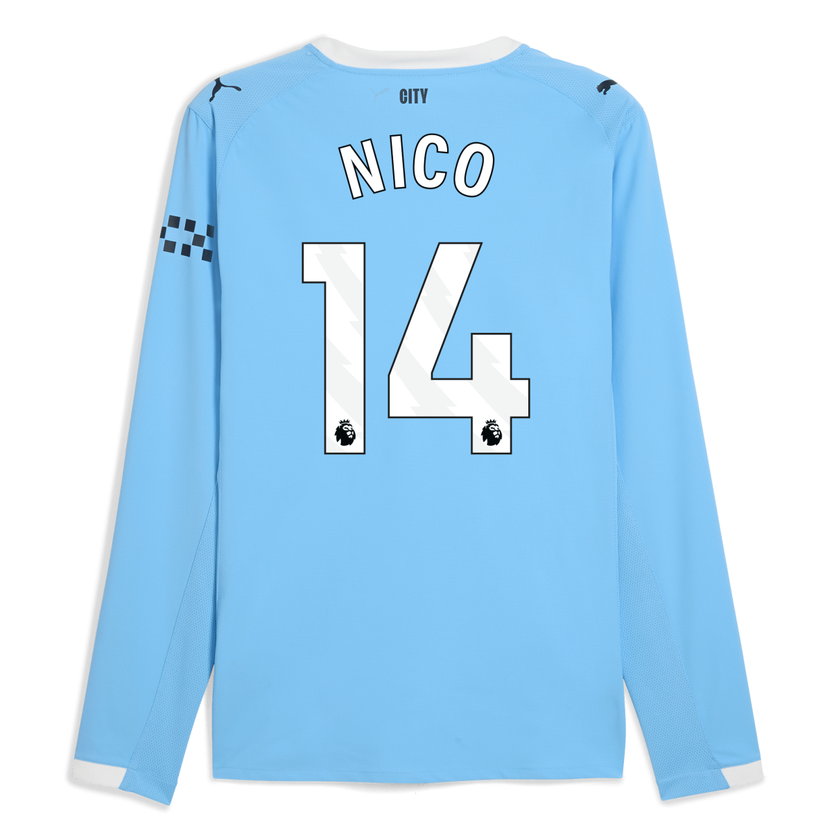 Manchester City manchester city home authentic jersey 202526 long sleeve with nico 14 printing Collection - ManchesterCitystore.com