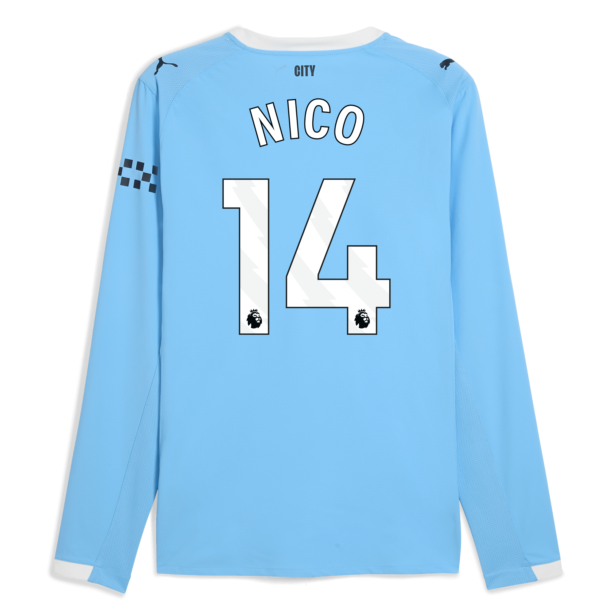 Manchester City manchester city home authentic jersey 202526 long sleeve with nico 14 printing Collection - ManchesterCitystore.com