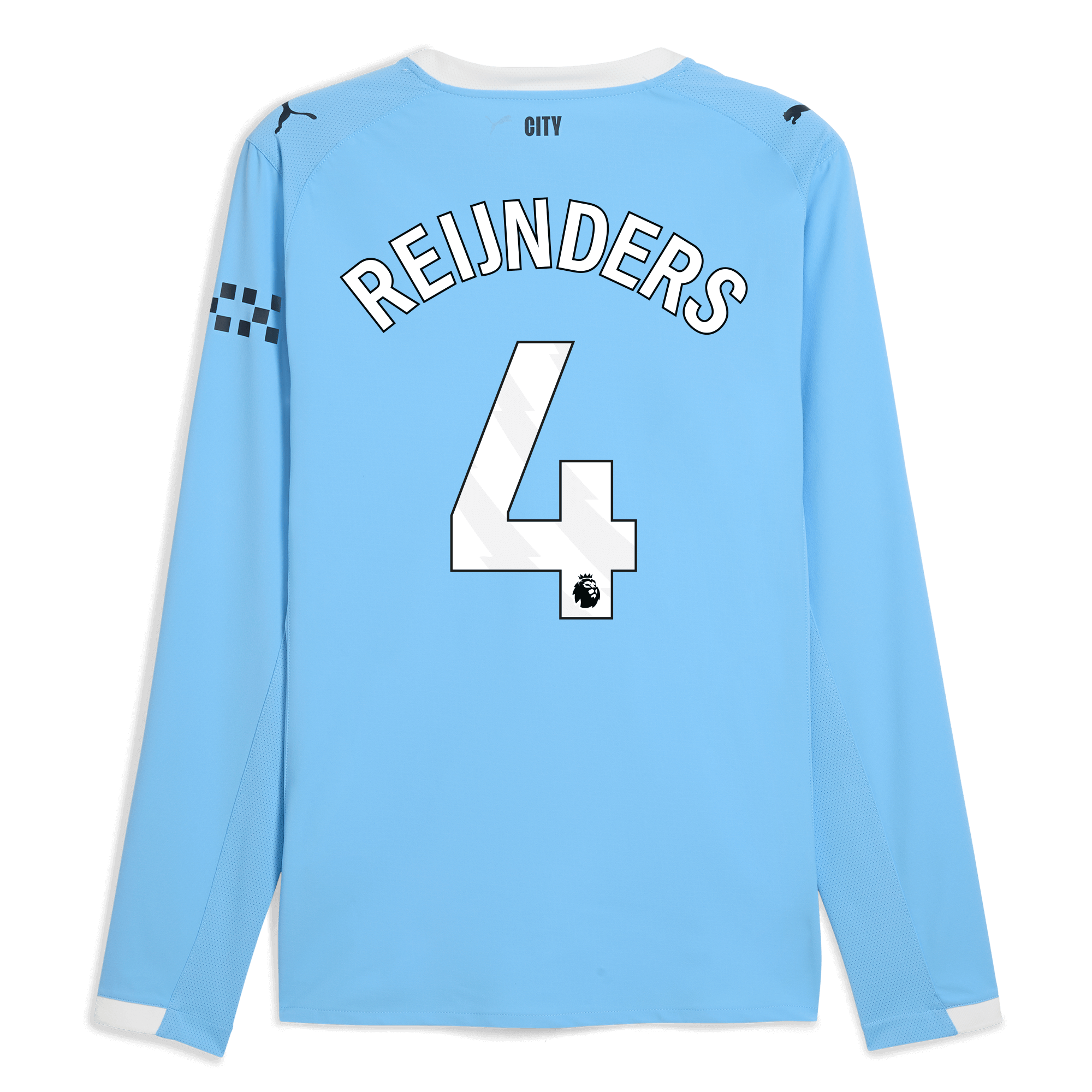 Manchester City manchester city home authentic jersey 202526 long sleeve with reijnders 4 printing Collection - ManchesterCitystore.com