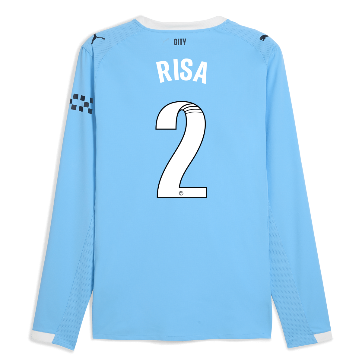 Manchester City manchester city home authentic jersey 202526 long sleeve with risa 2 printing Collection - ManchesterCitystore.com