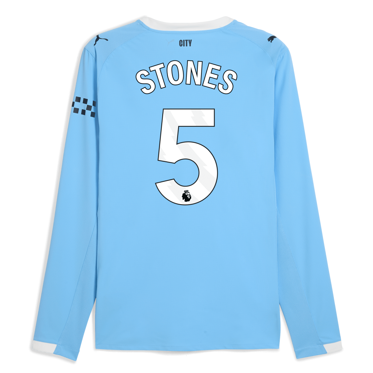 Manchester City manchester city home authentic jersey 202526 long sleeve with stones 5 printing Collection - ManchesterCitystore.com