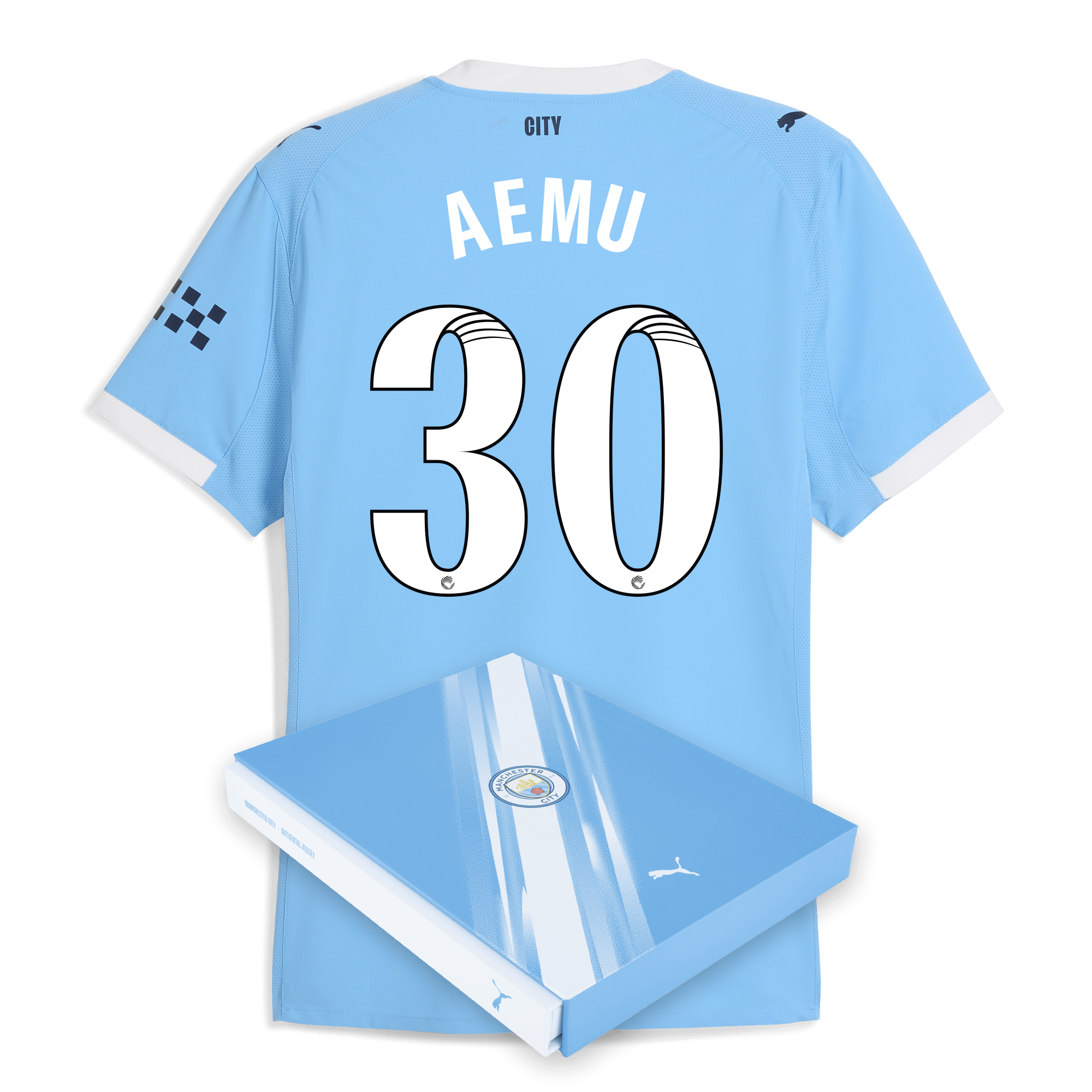 Manchester City manchester city home authentic jersey 202526 with aemu 30 printing in gift box Collection - ManchesterCitystore.com