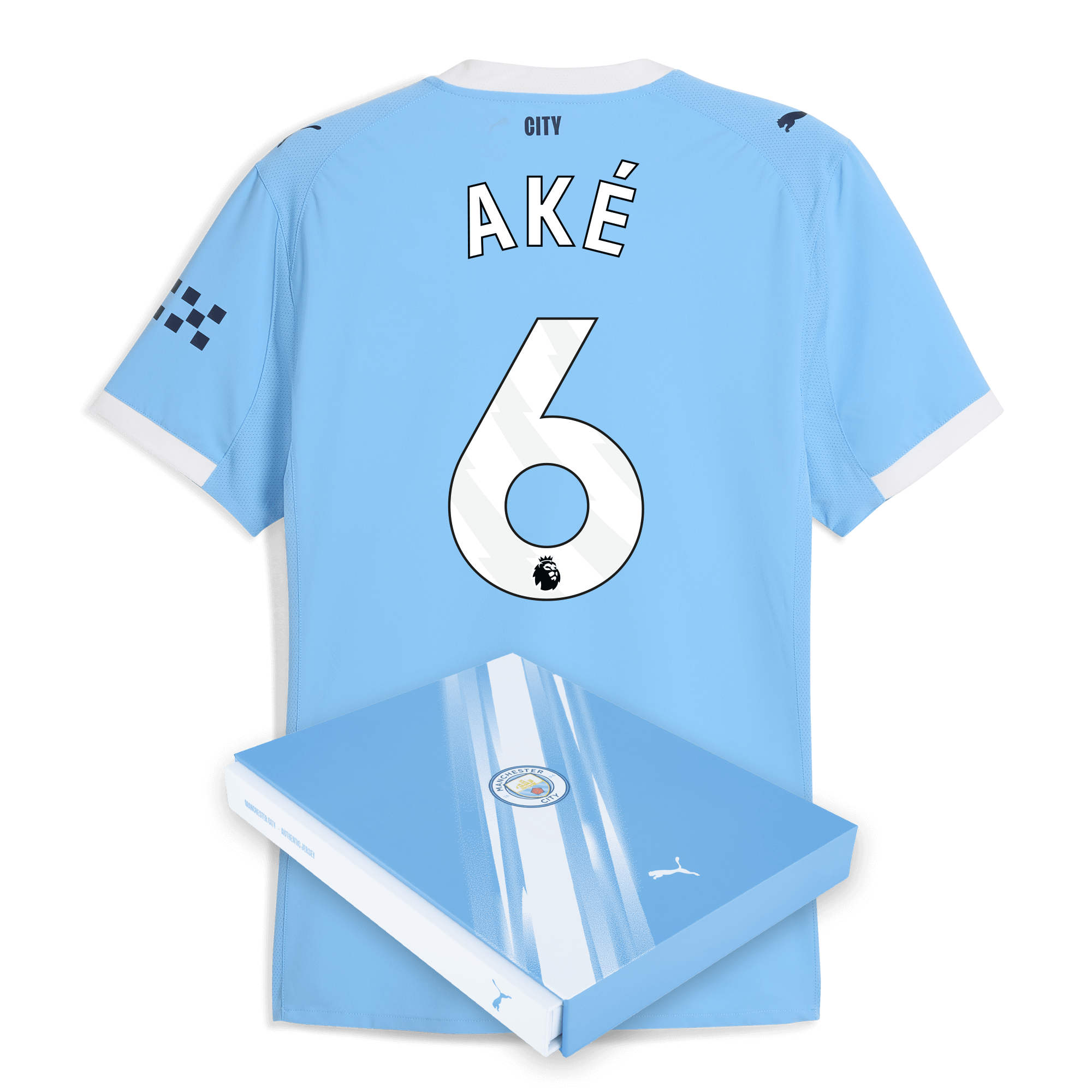 Manchester City manchester city home authentic jersey 202526 with ake 6 printing in gift box Collection - ManchesterCitystore.com