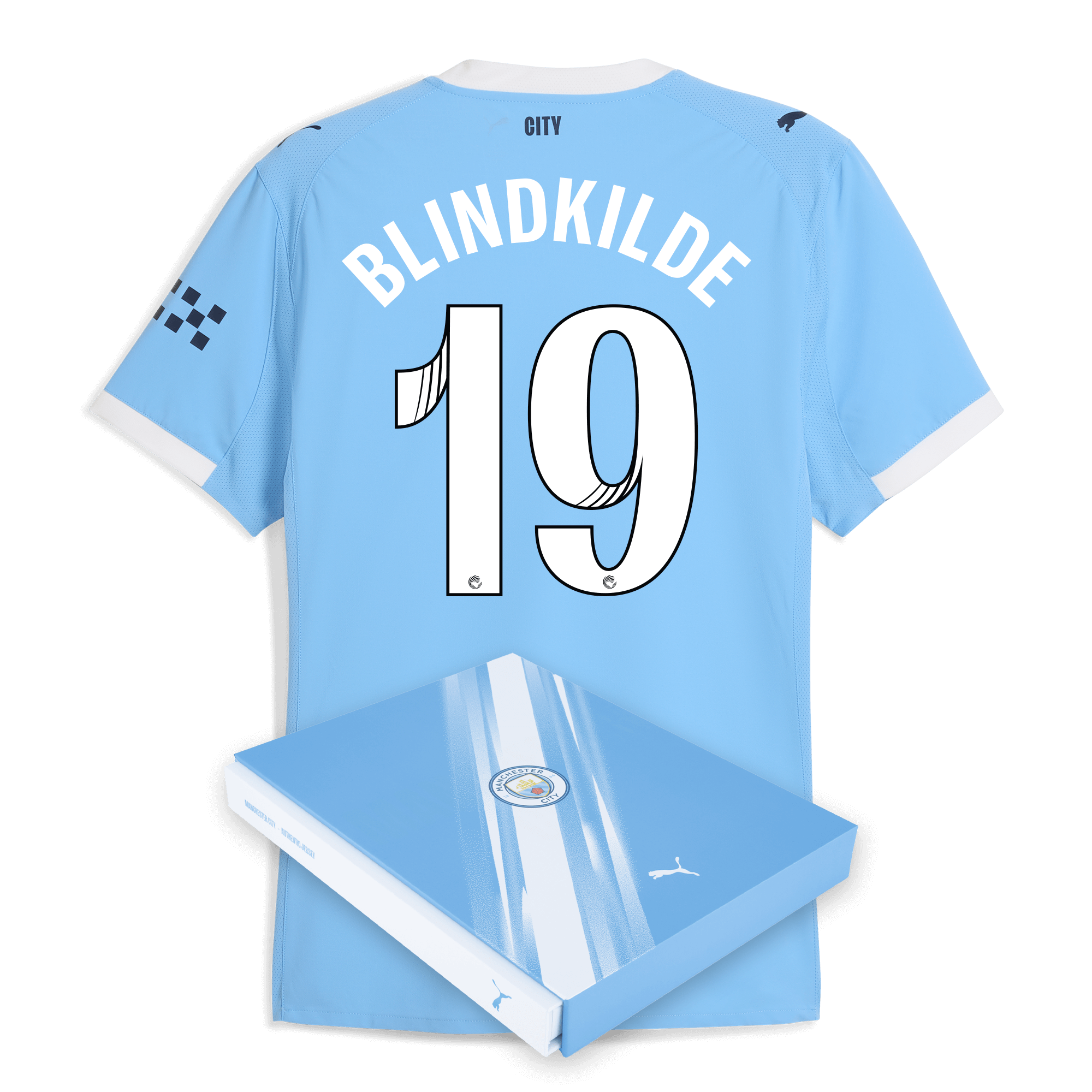 Manchester City manchester city home authentic jersey 202526 with blindkilde 19 printing in gift box Collection - ManchesterCitystore.com