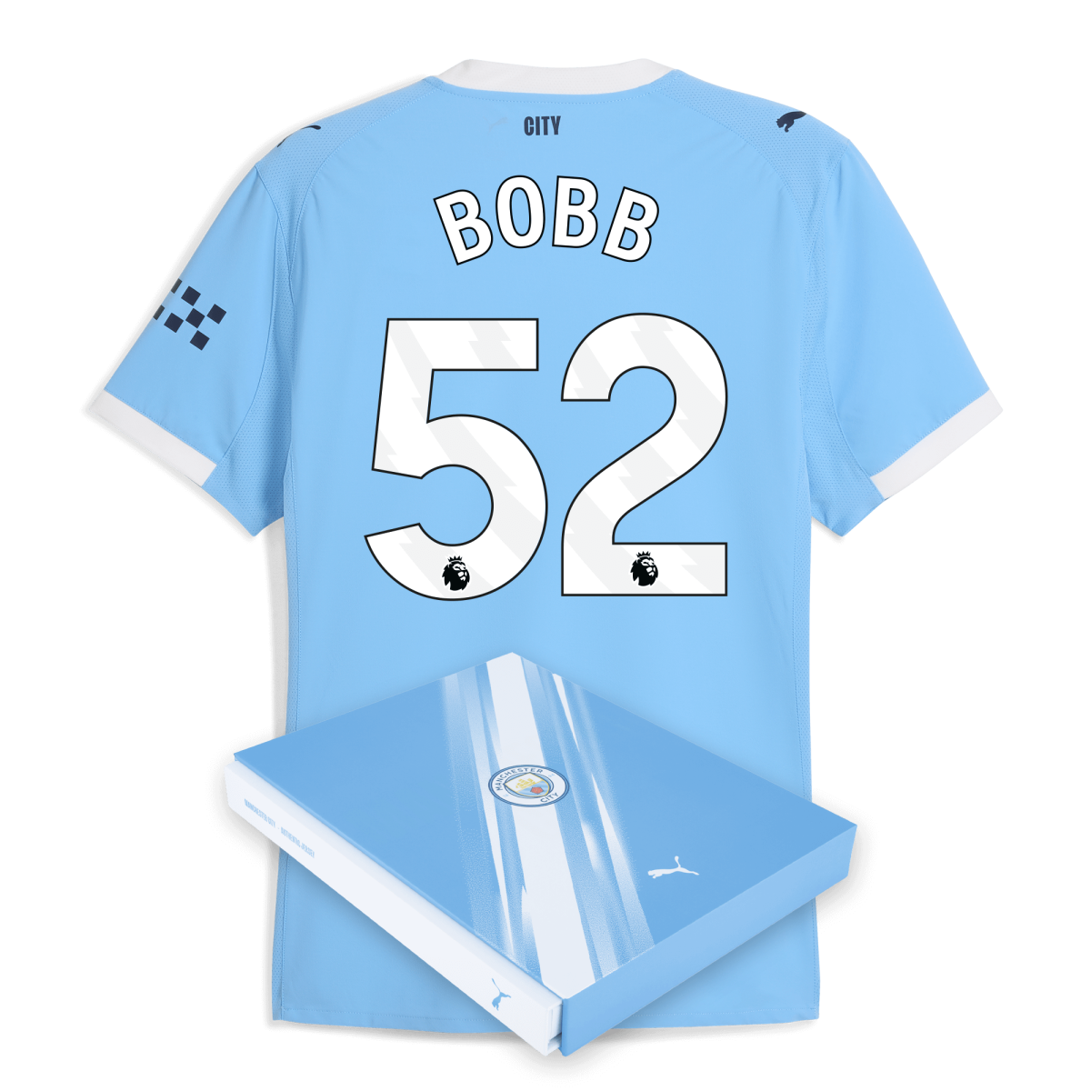 Manchester City manchester city home authentic jersey 202526 with bobb 52 printing in gift box Collection - ManchesterCitystore.com