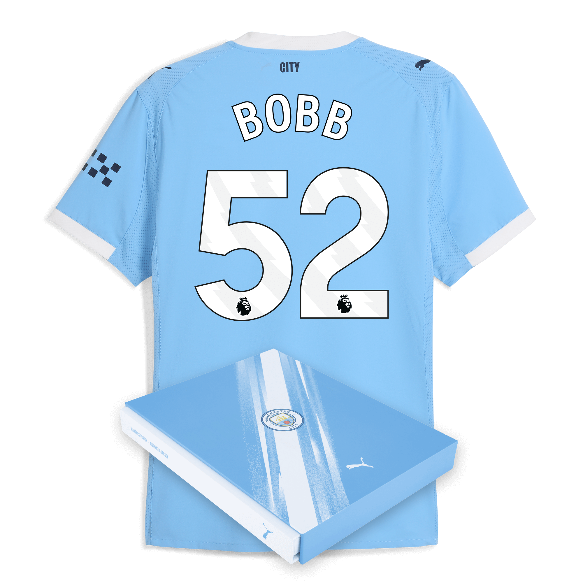 Manchester City manchester city home authentic jersey 202526 with bobb 52 printing in gift box Collection - ManchesterCitystore.com
