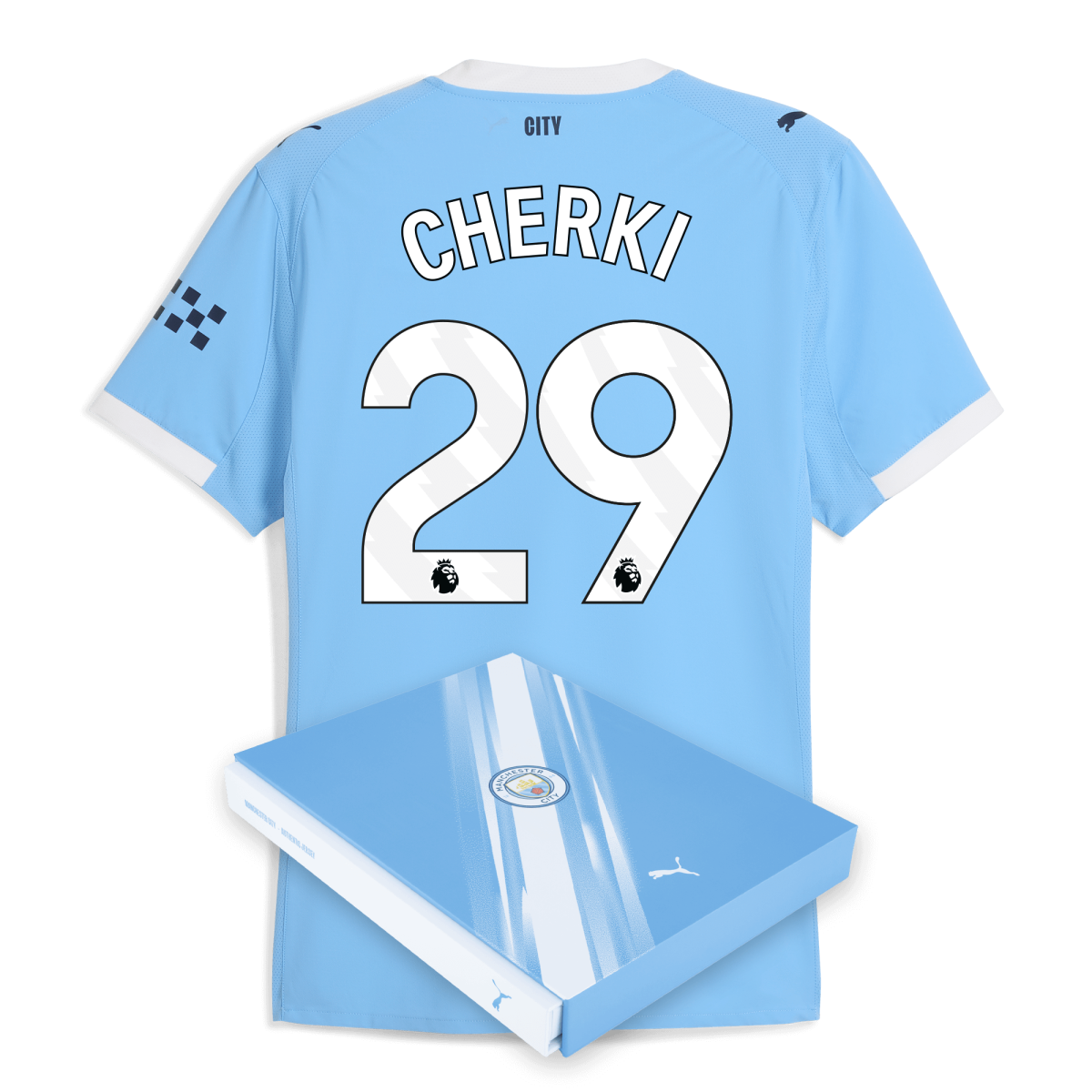 Manchester City manchester city home authentic jersey 202526 with cherki 29 printing in gift box Collection - ManchesterCitystore.com