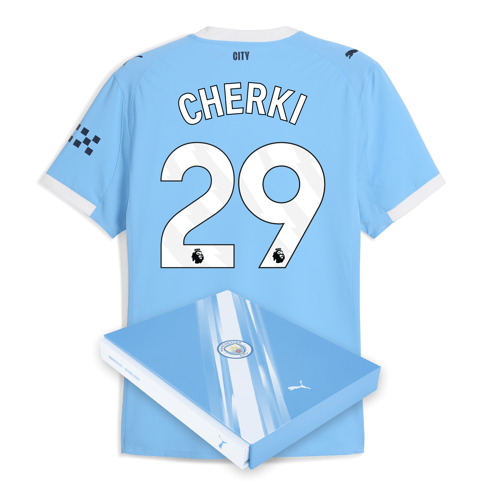 Manchester City manchester city home authentic jersey 202526 with cherki 29 printing in gift box Collection - ManchesterCitystore.com