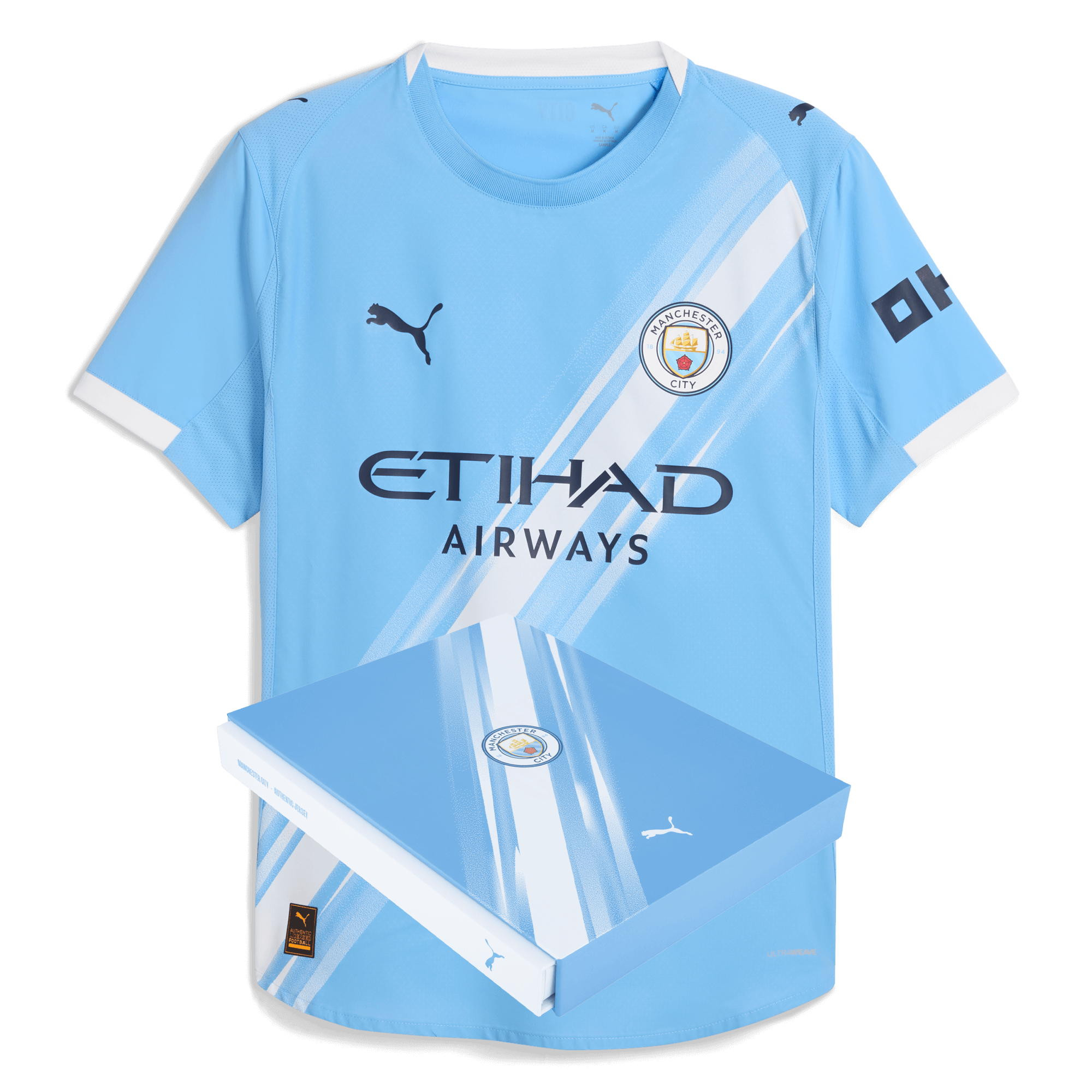 Manchester City manchester city home authentic jersey 202526 with custom printing in gift box Collection - ManchesterCitystore.com